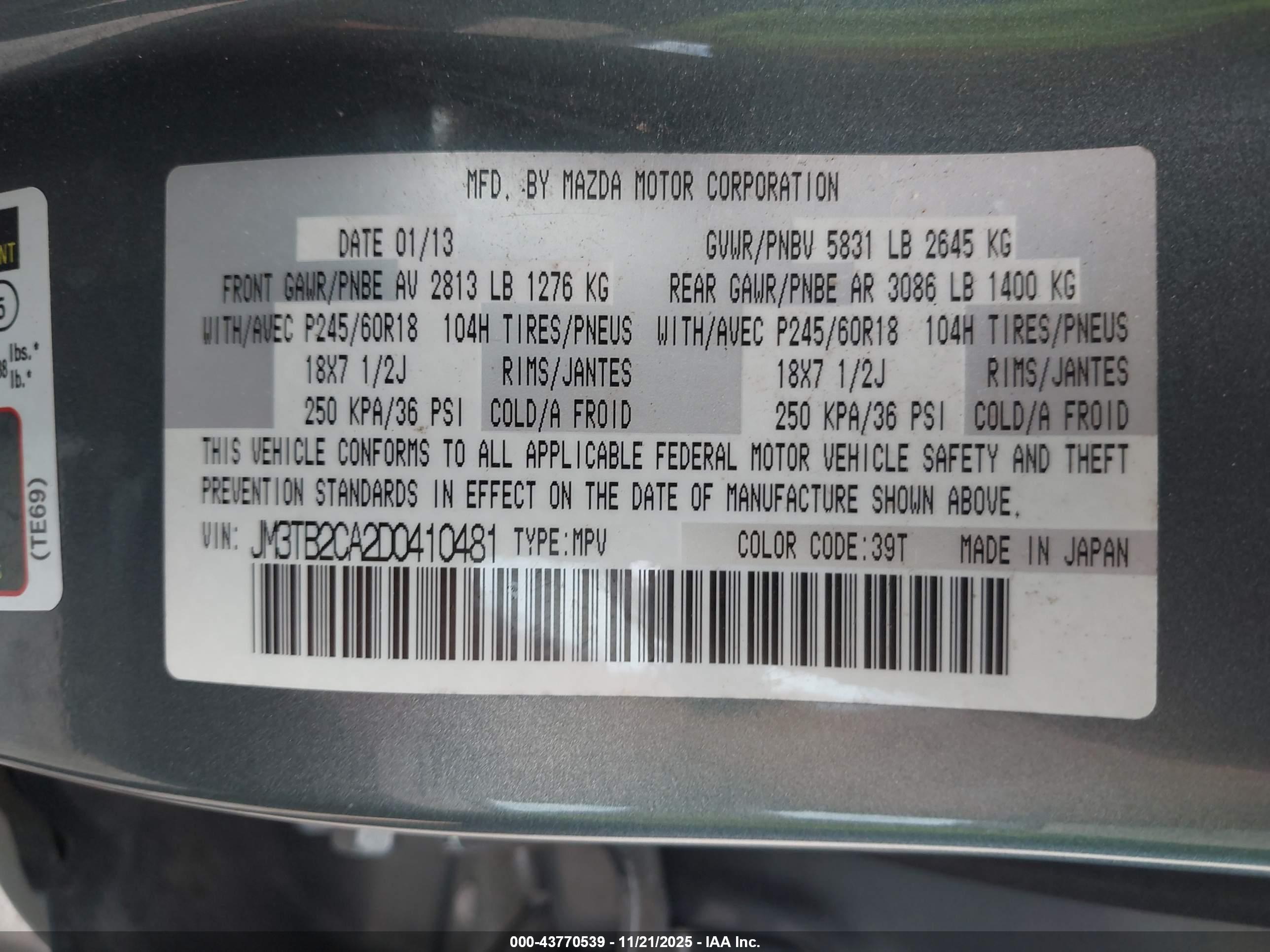 MAZDA CX-9 image 9