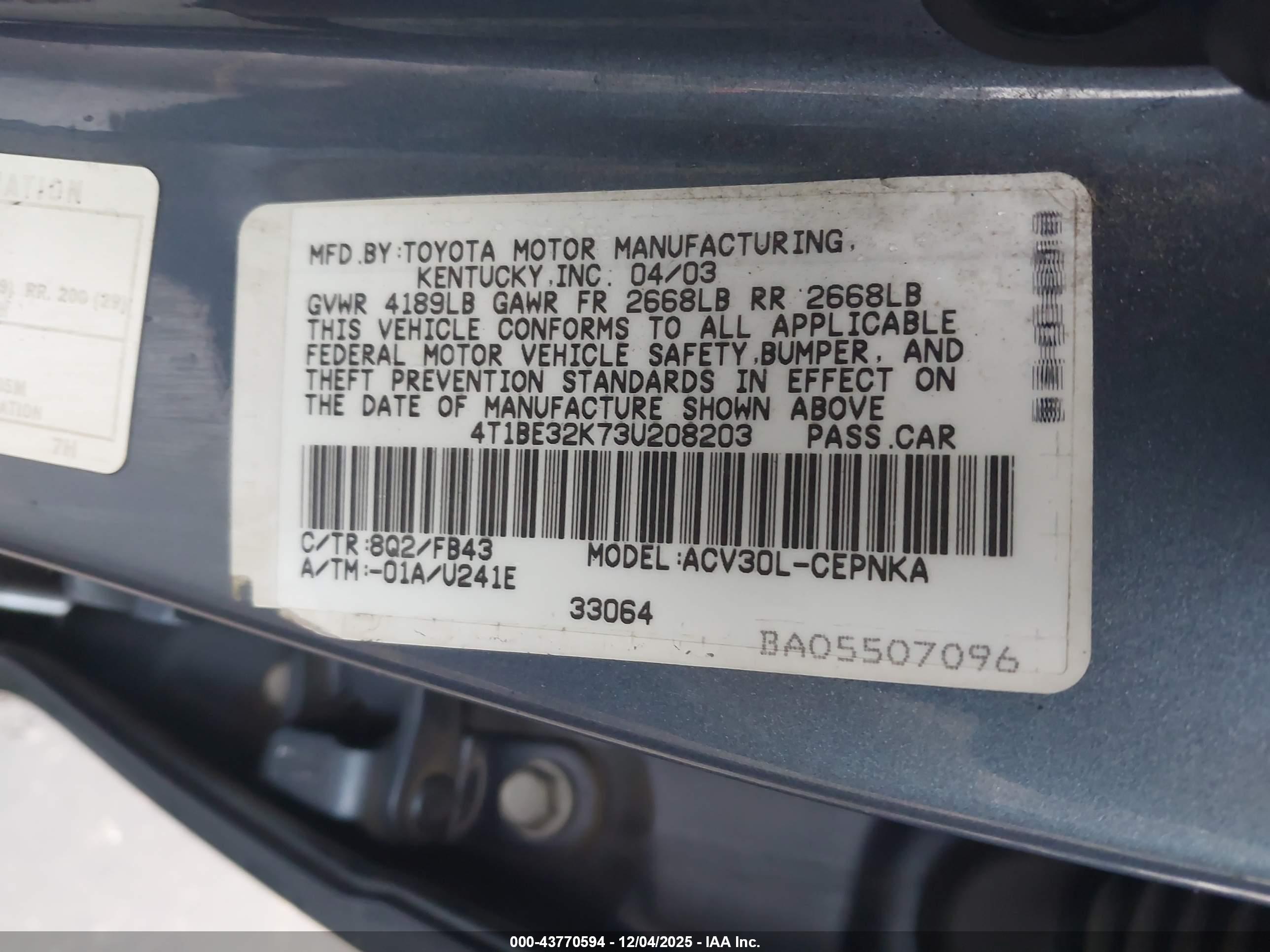 TOYOTA CAMRY image 9