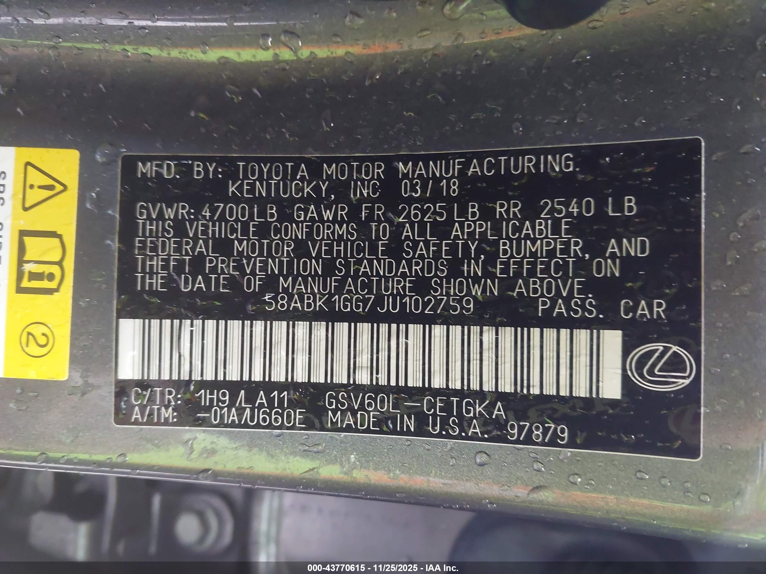 LEXUS ES image 9