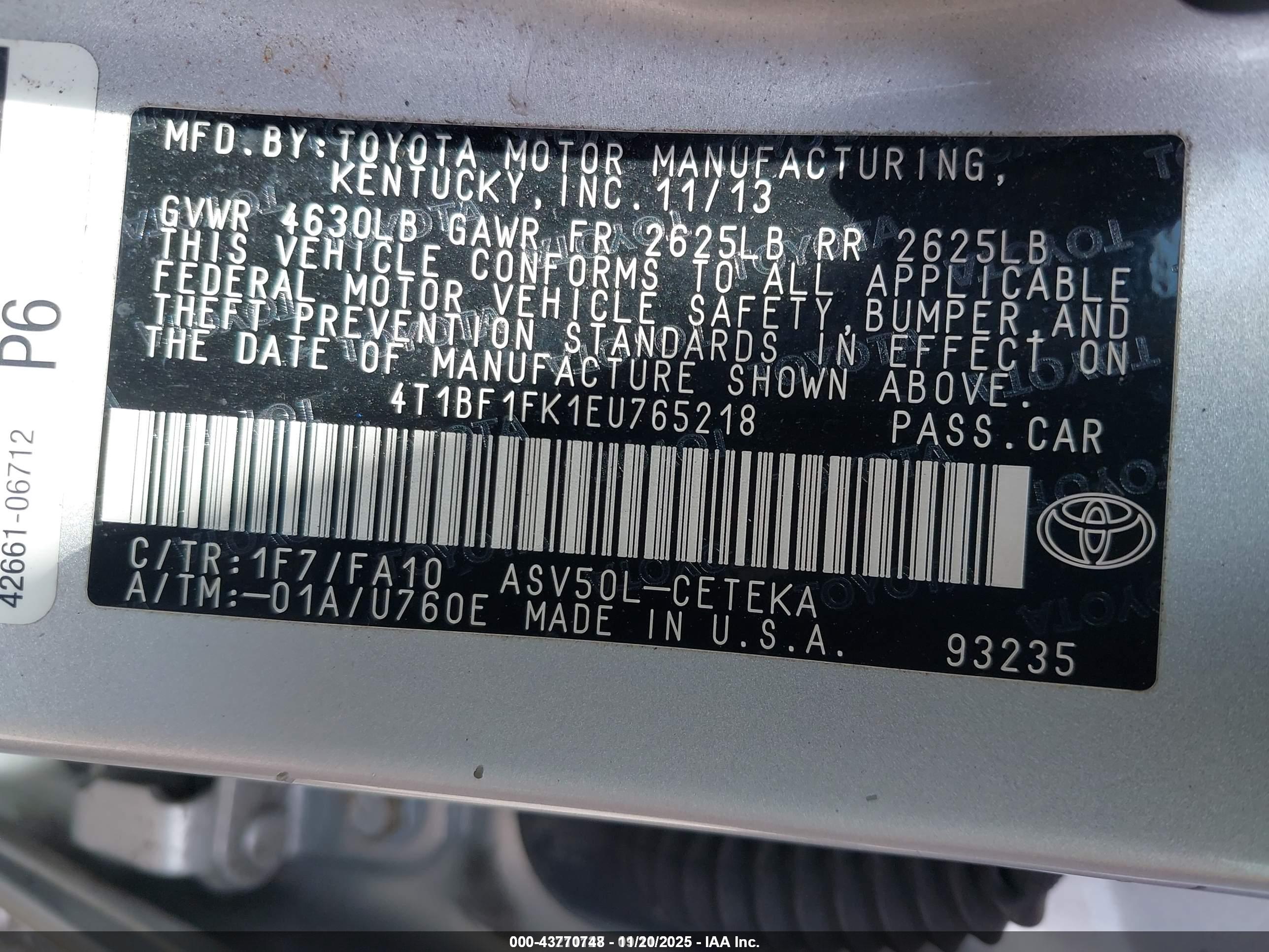 TOYOTA CAMRY image 9