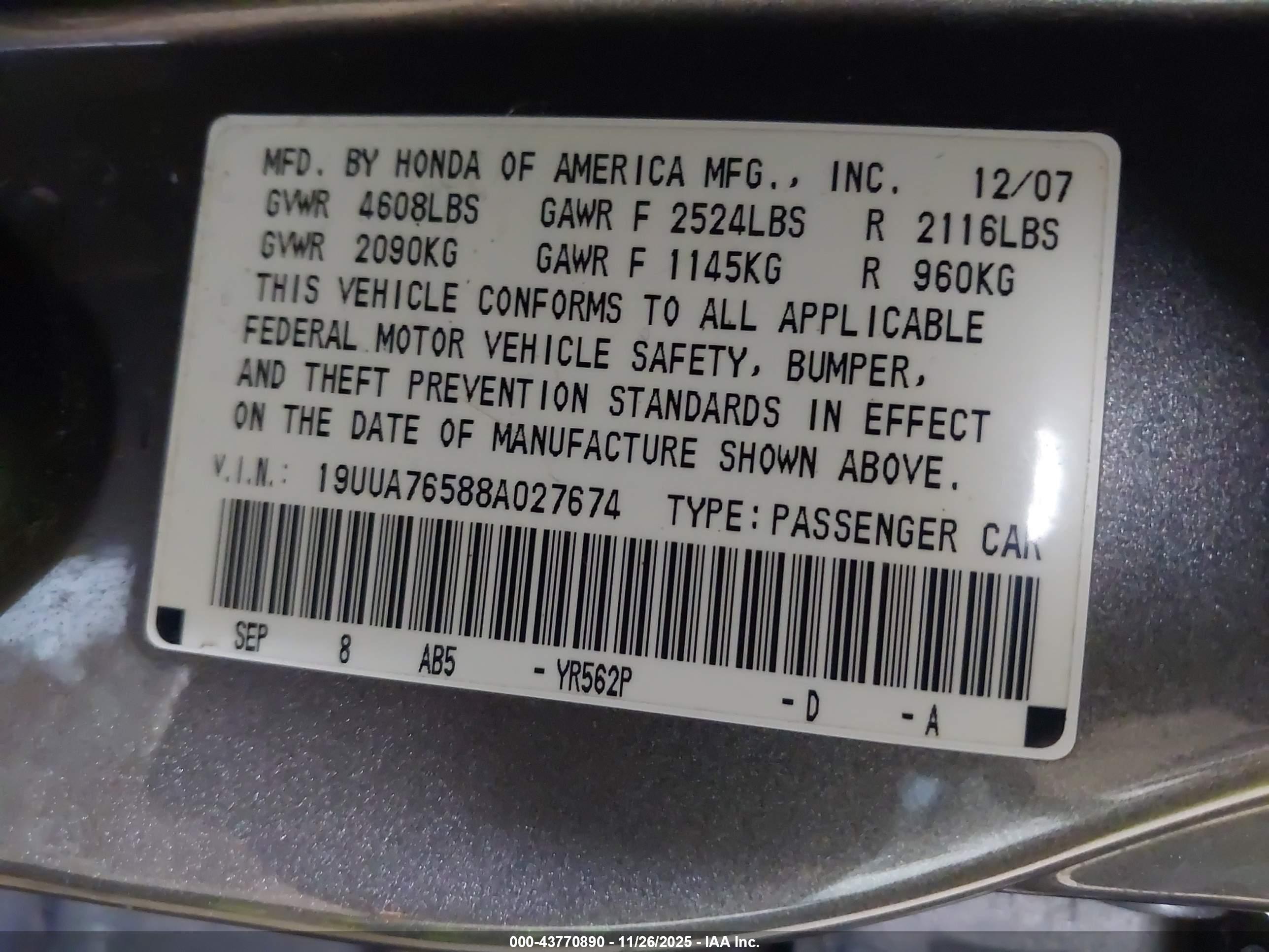 ACURA TL image 9