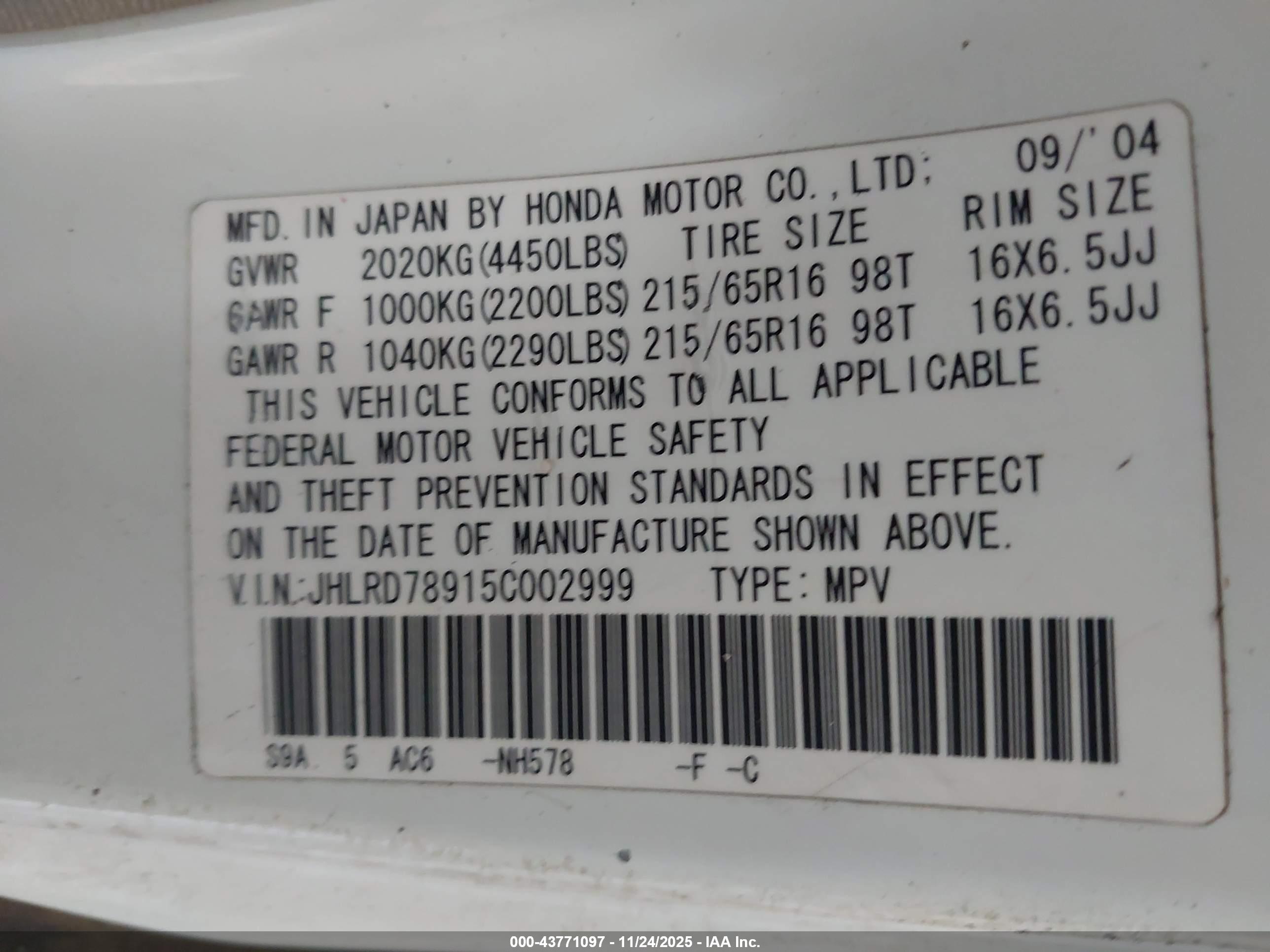 HONDA CR-V image 9
