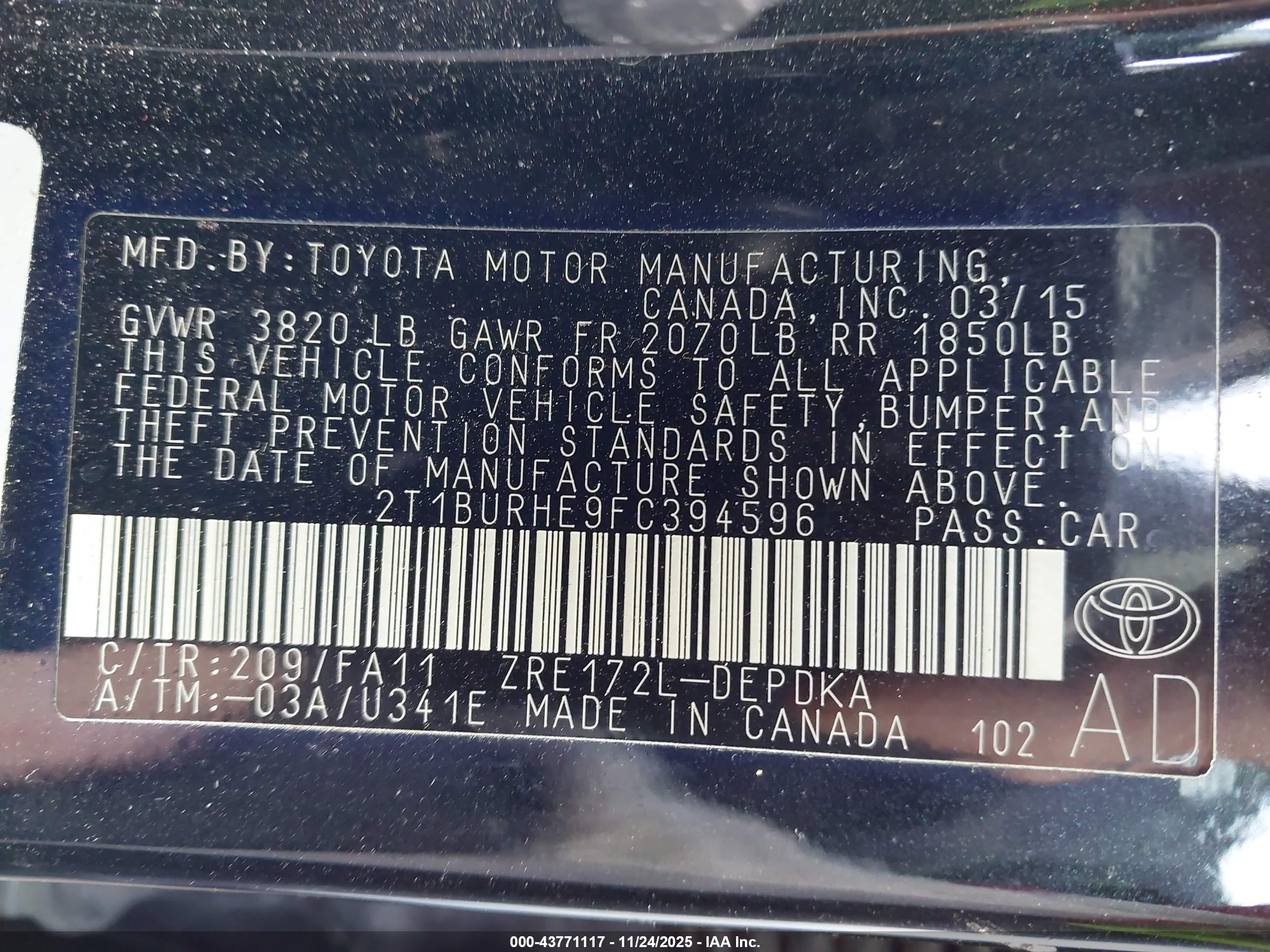 TOYOTA COROLLA image 9