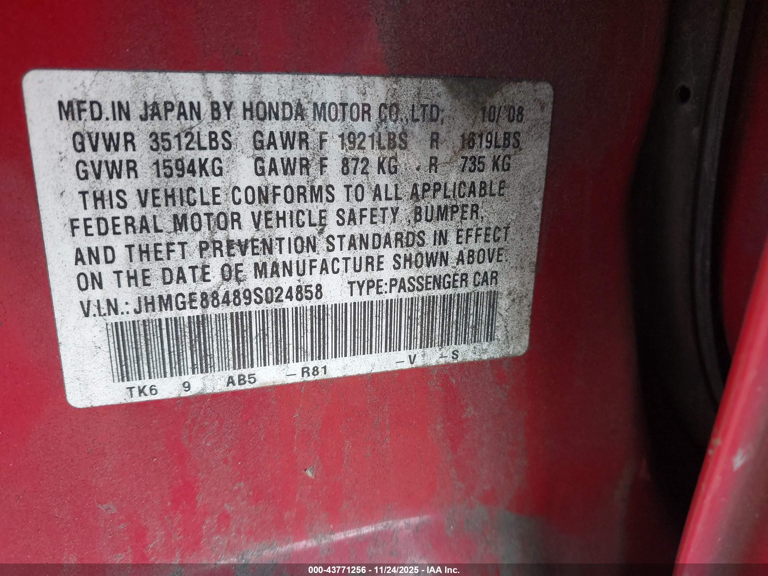 HONDA FIT image 9