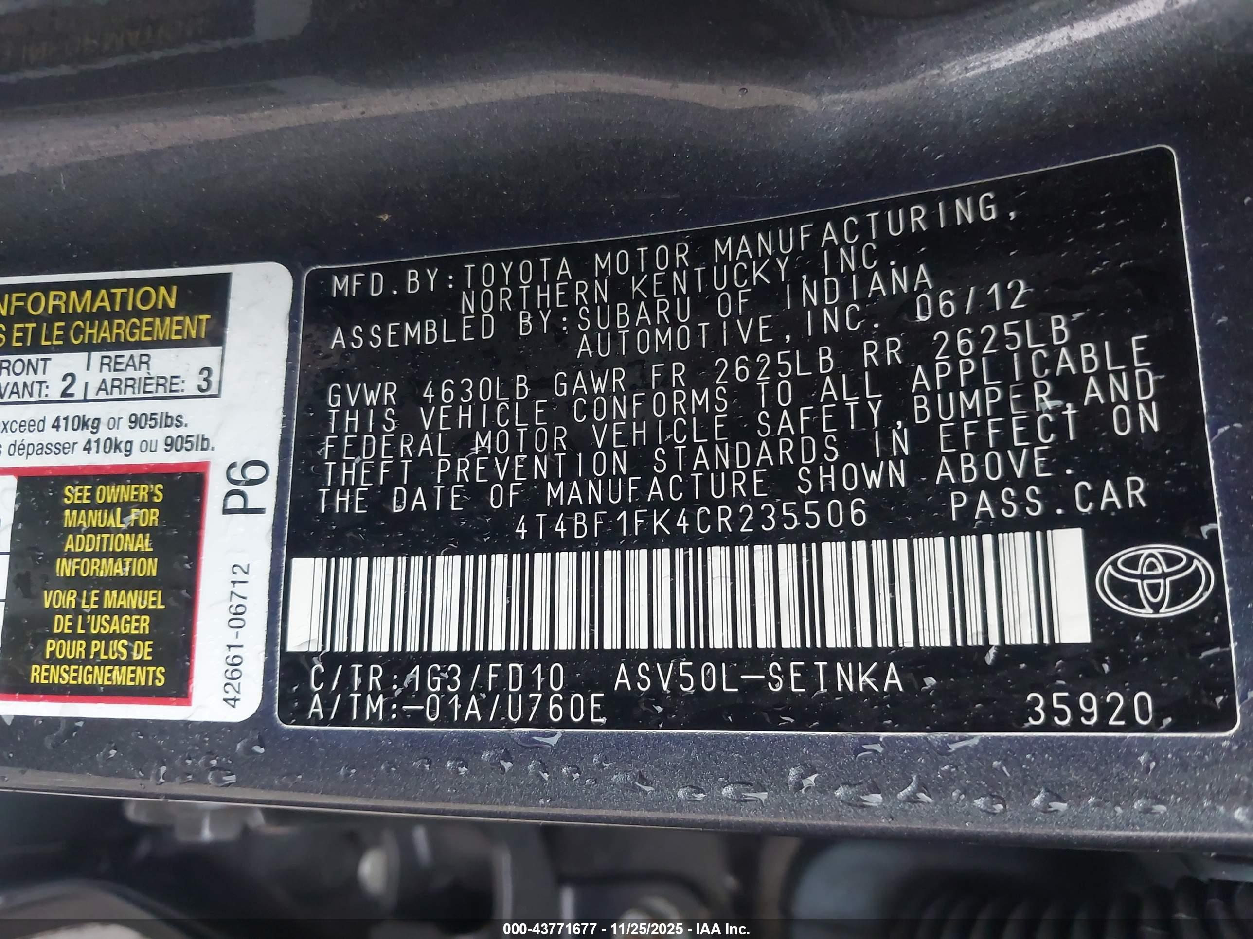 TOYOTA CAMRY image 9