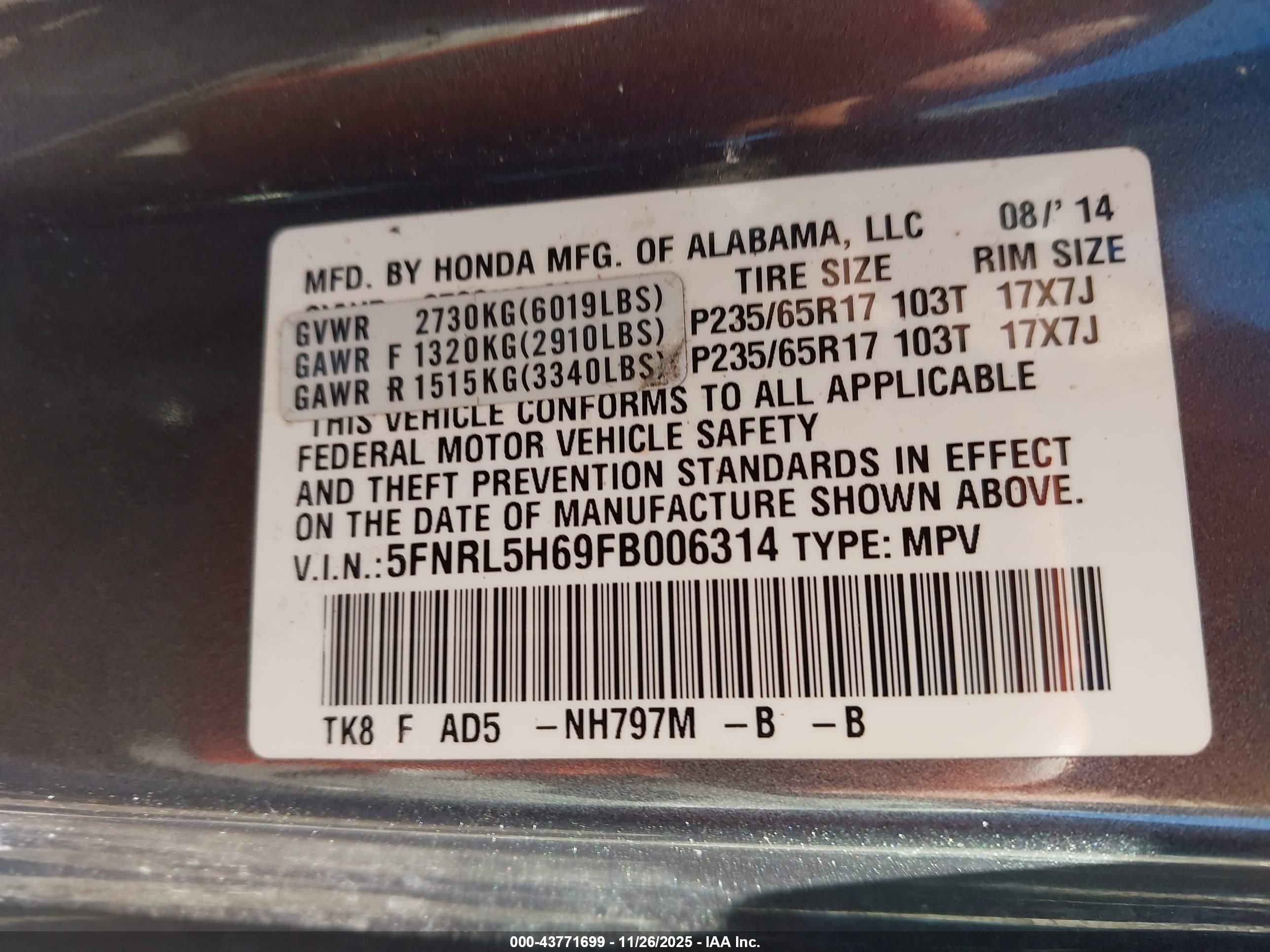 HONDA ODYSSEY image 9