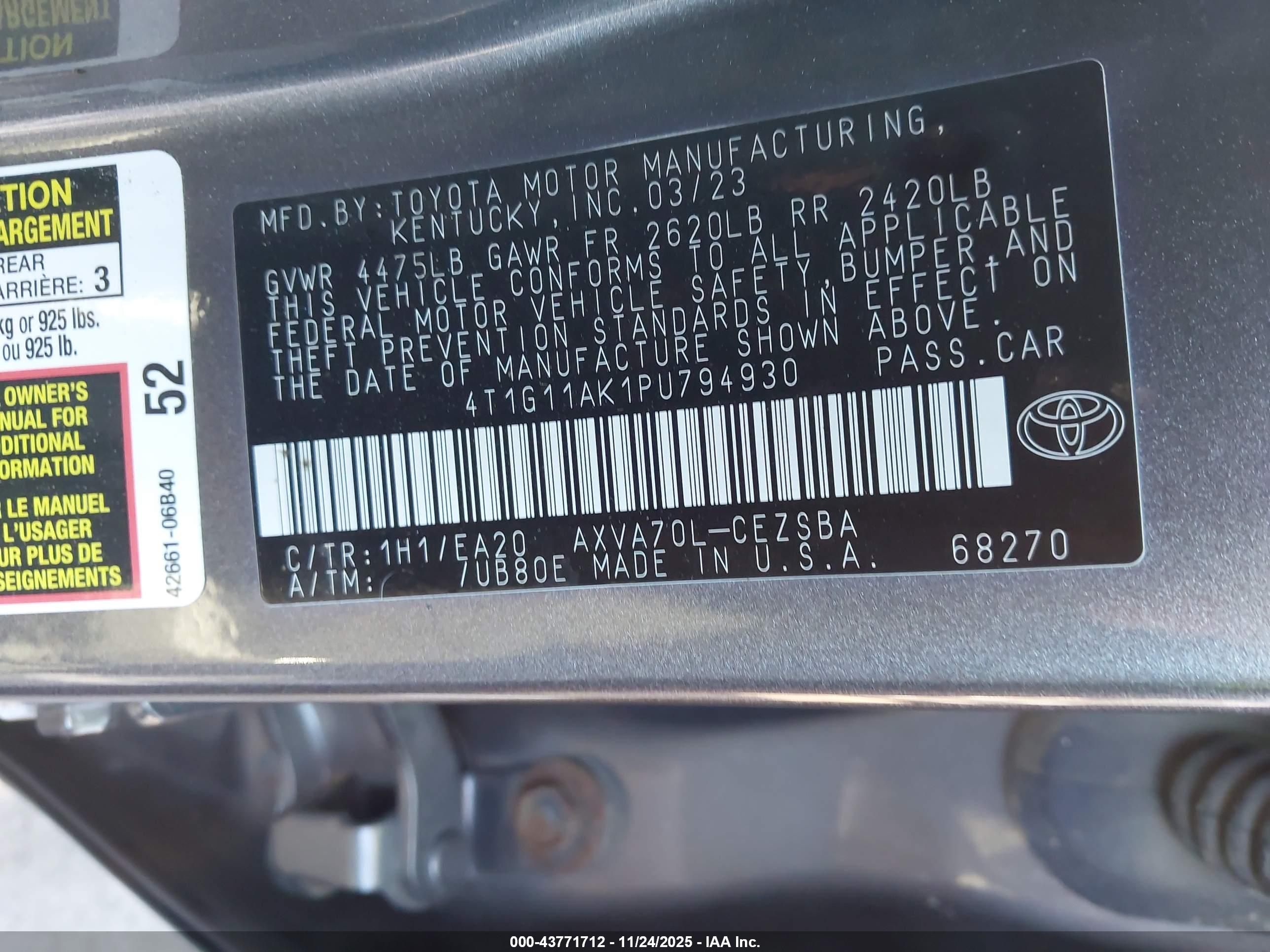 TOYOTA CAMRY image 9