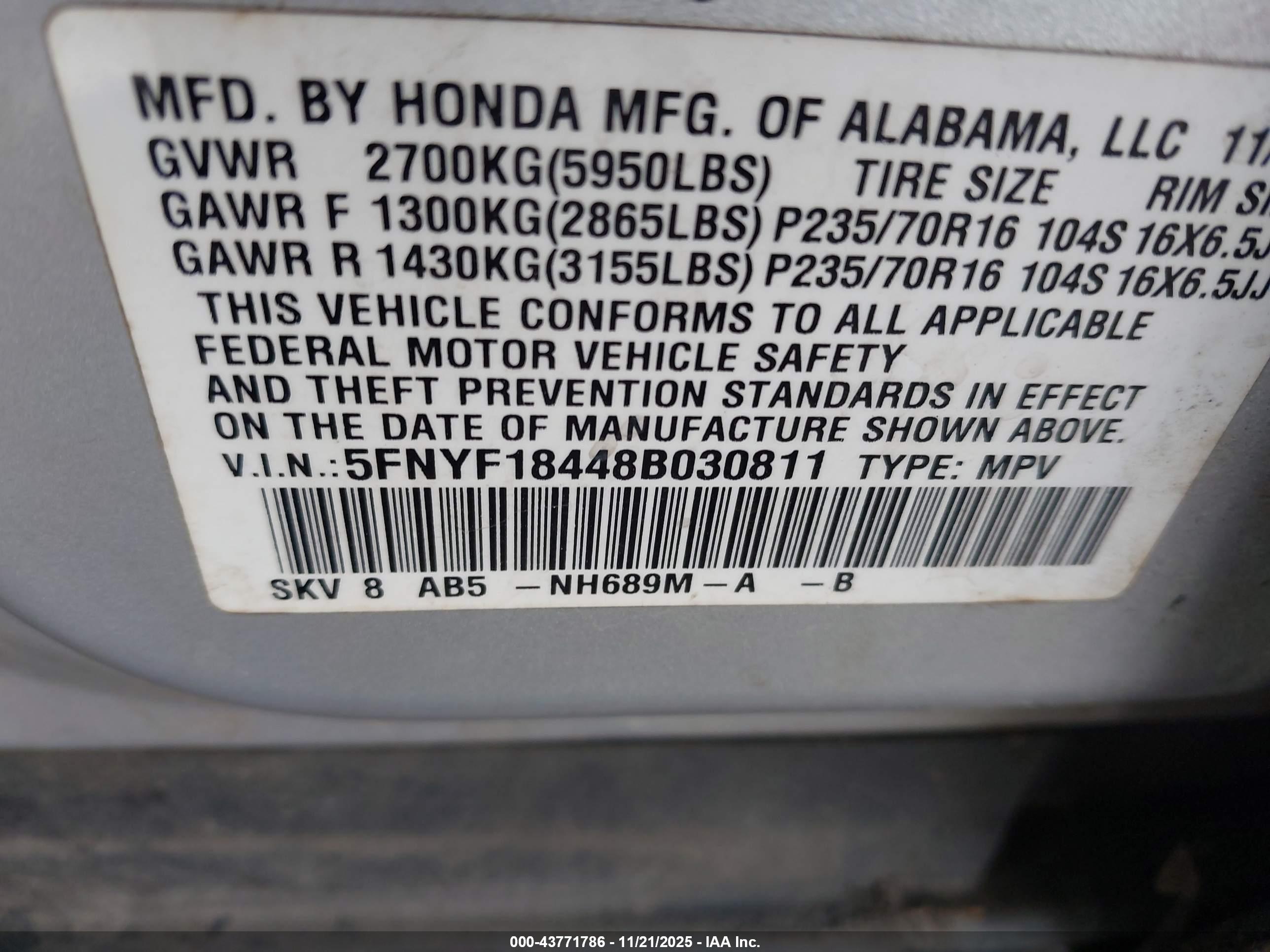 HONDA PILOT image 9