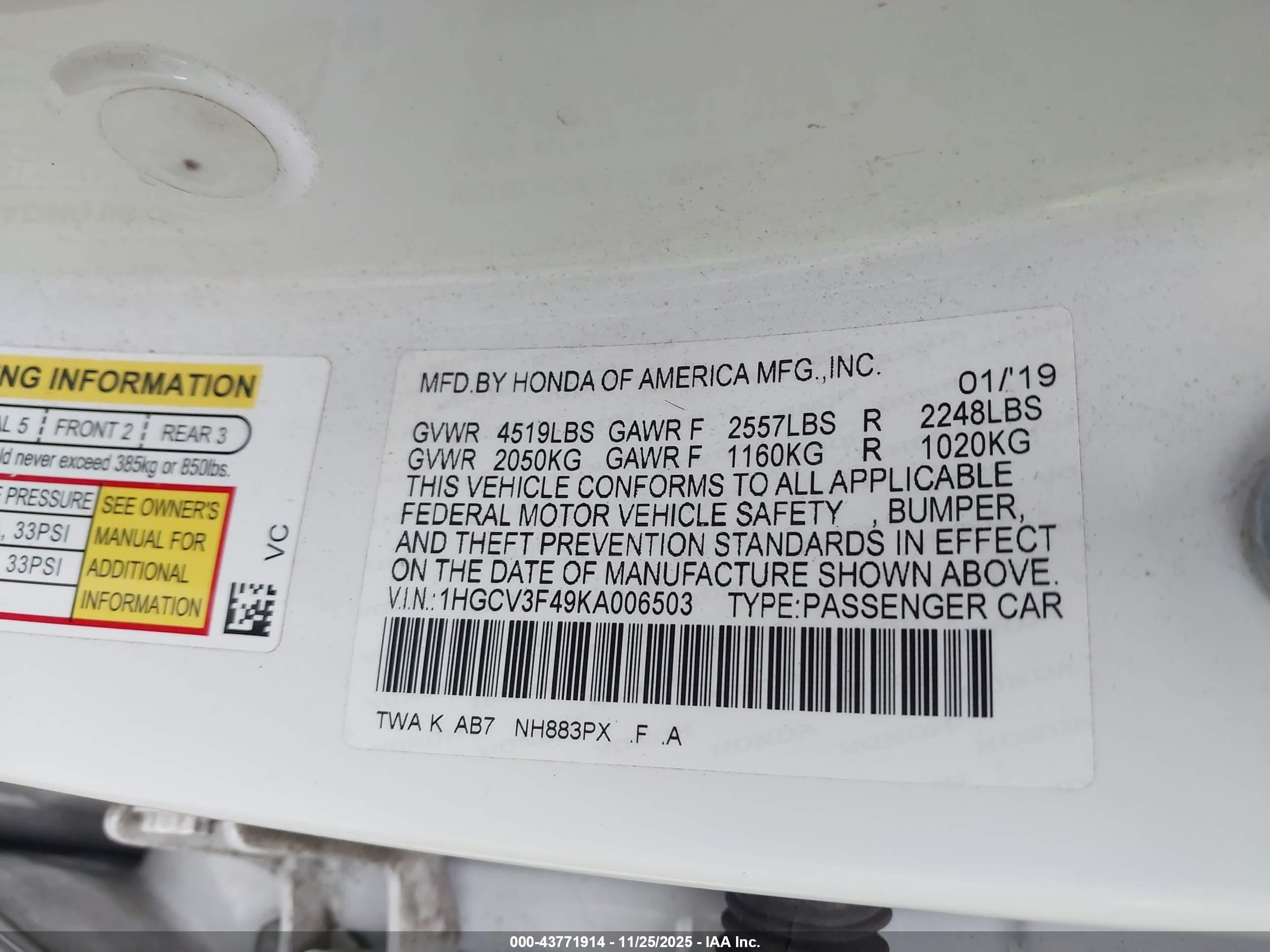 HONDA ACCORD image 9