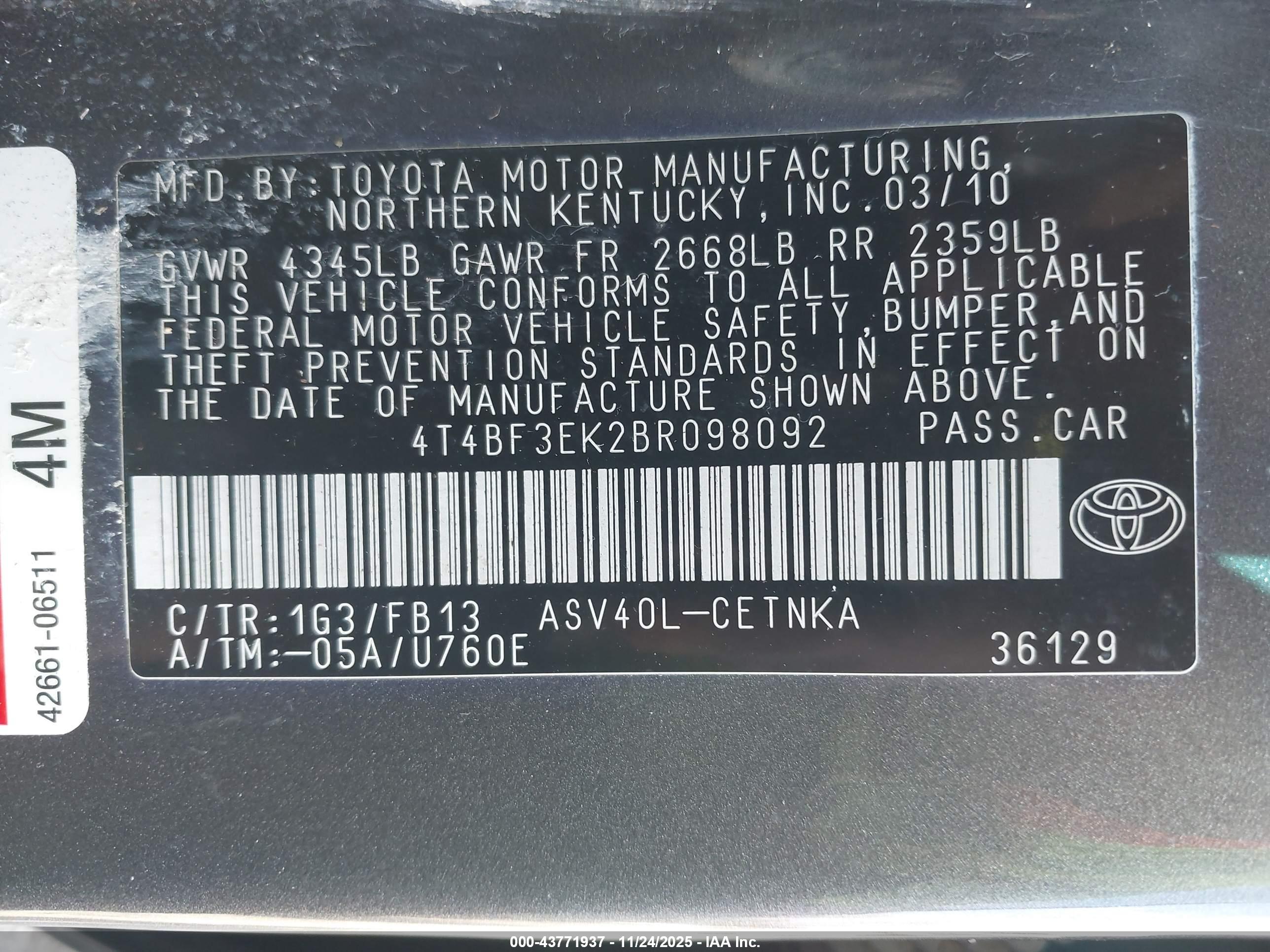 TOYOTA CAMRY image 9