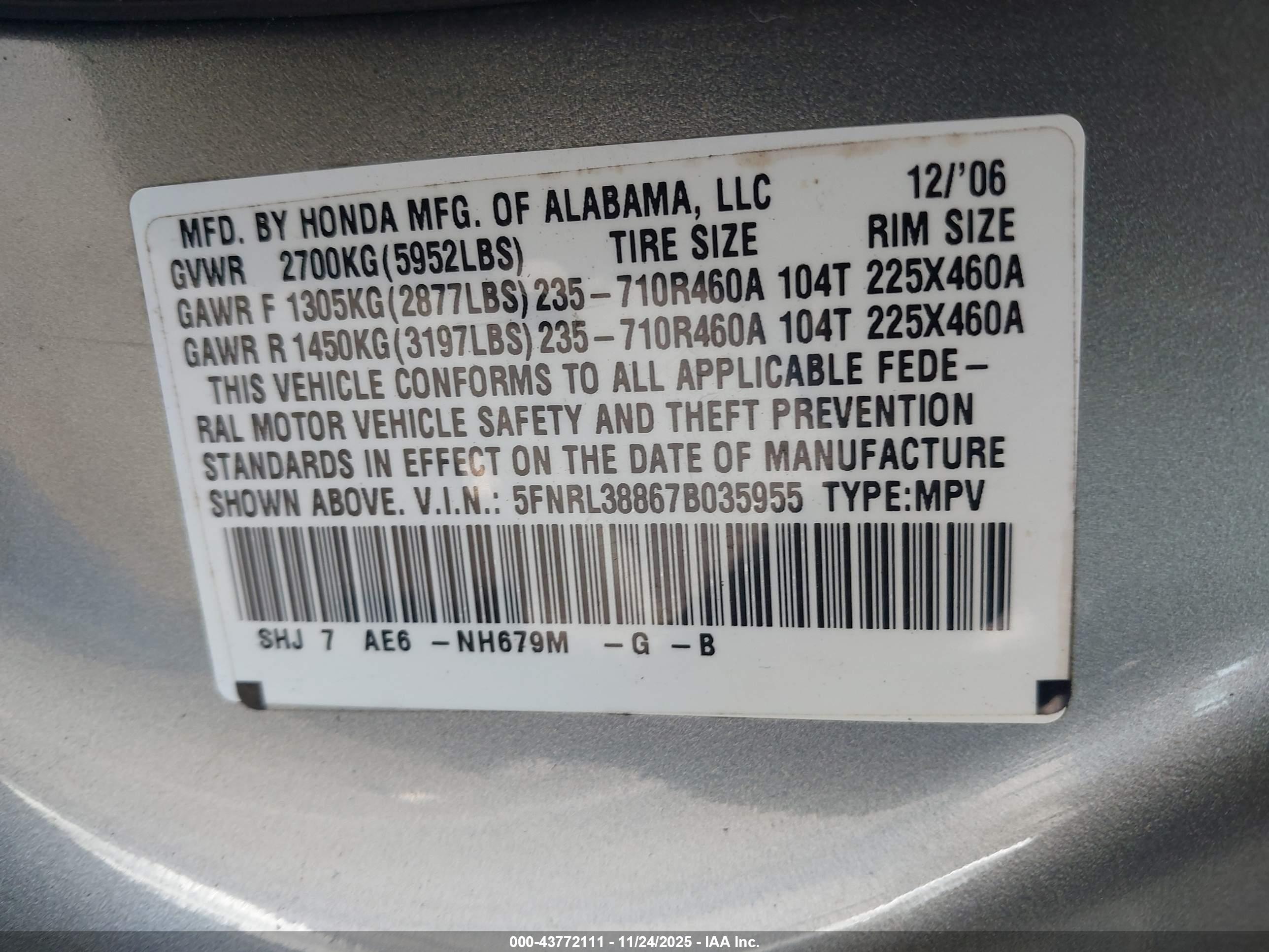 HONDA ODYSSEY image 9