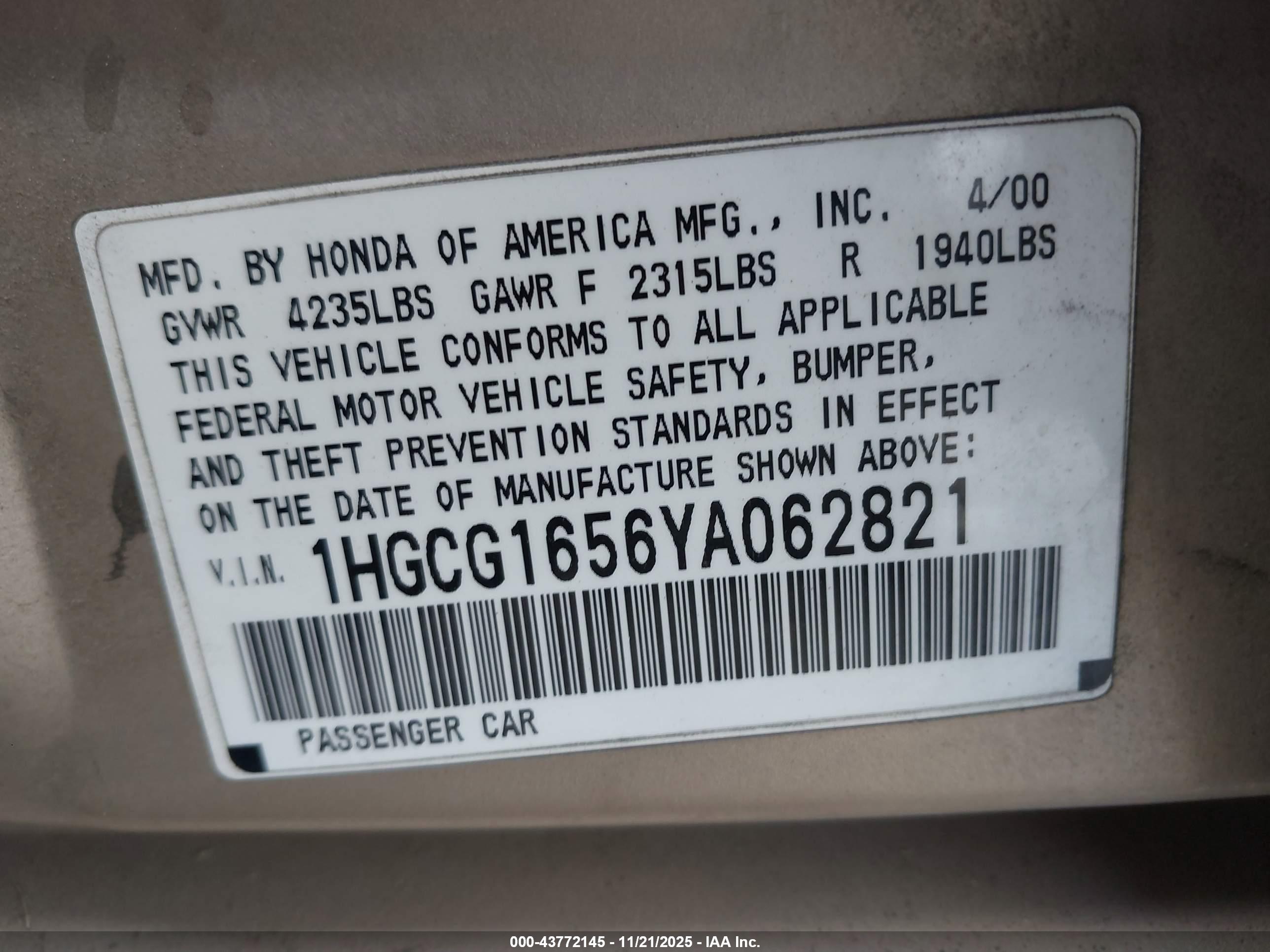 HONDA ACCORD image 9