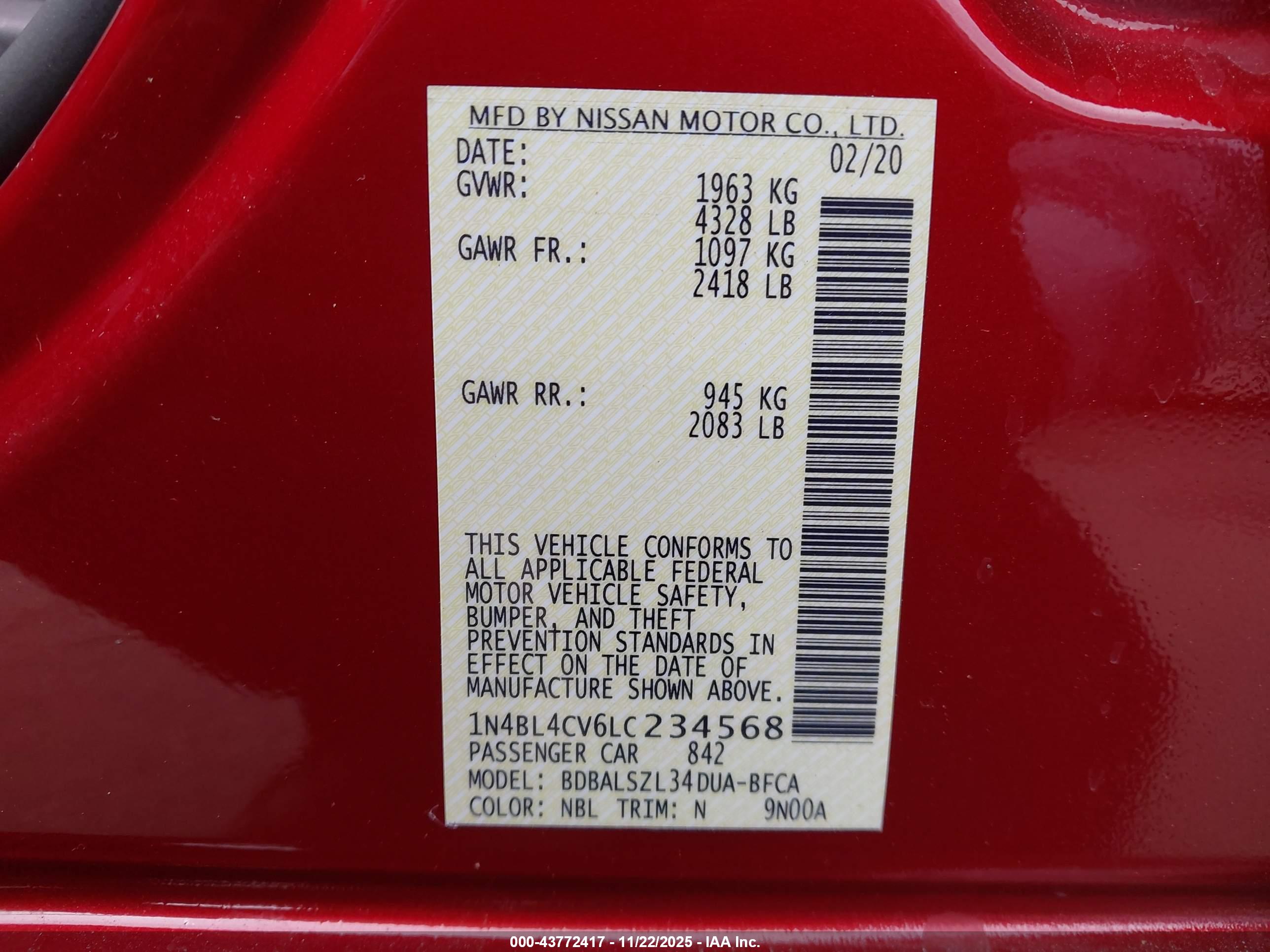 NISSAN ALTIMA image 9