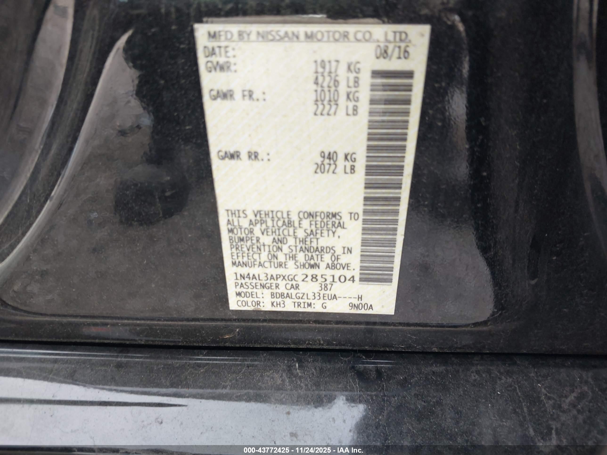 NISSAN ALTIMA image 9