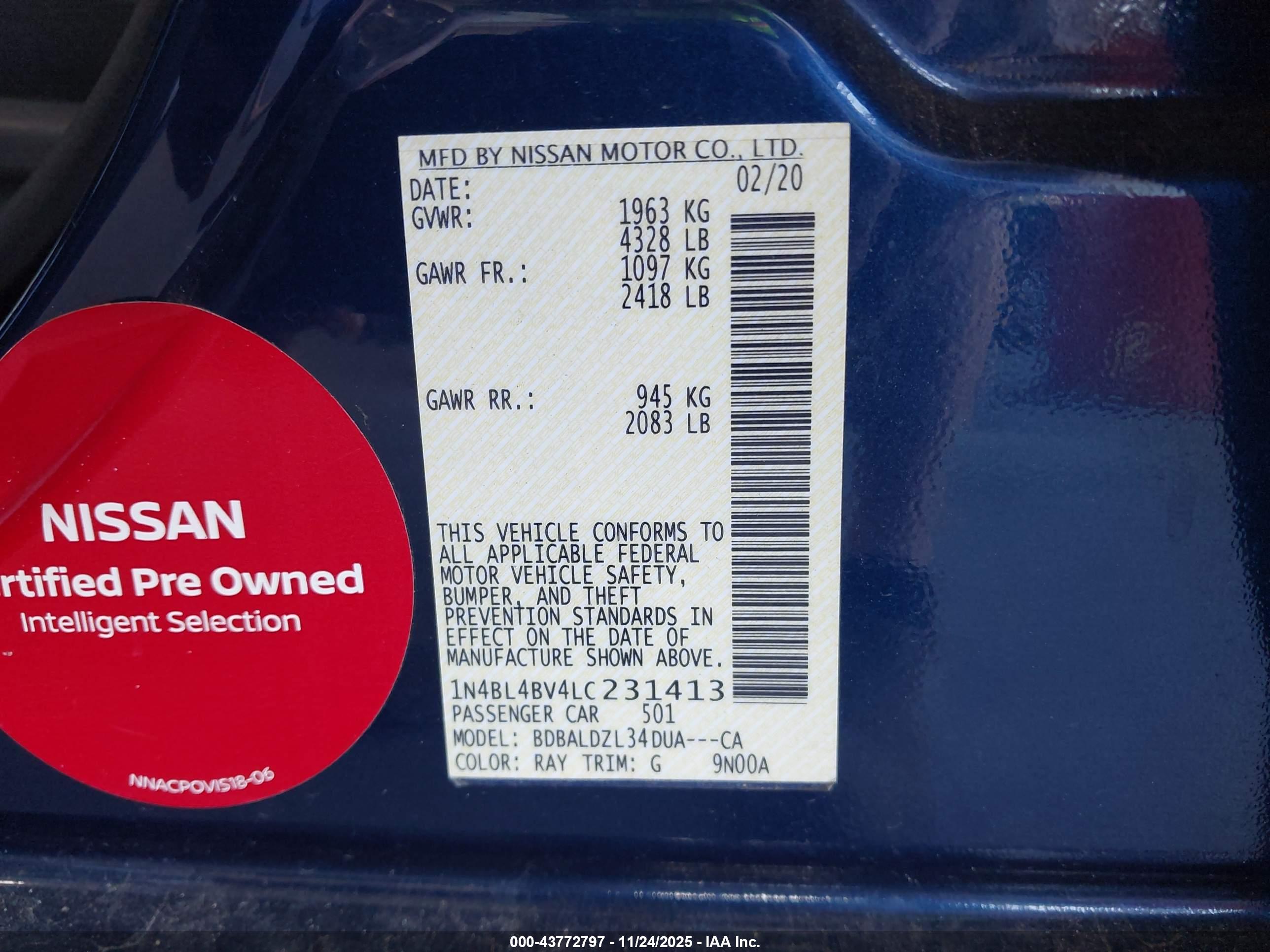 NISSAN ALTIMA image 9