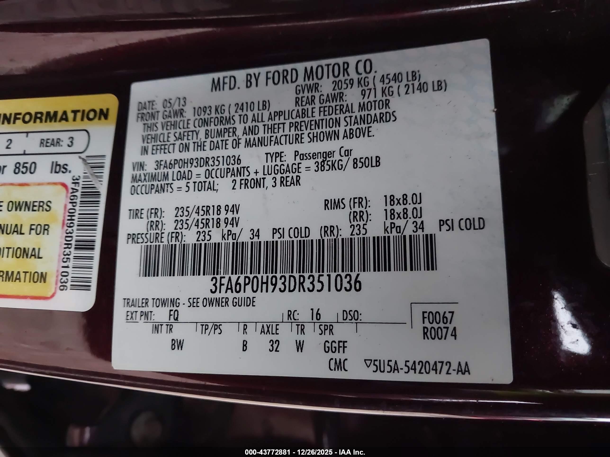 FORD FUSION image 9