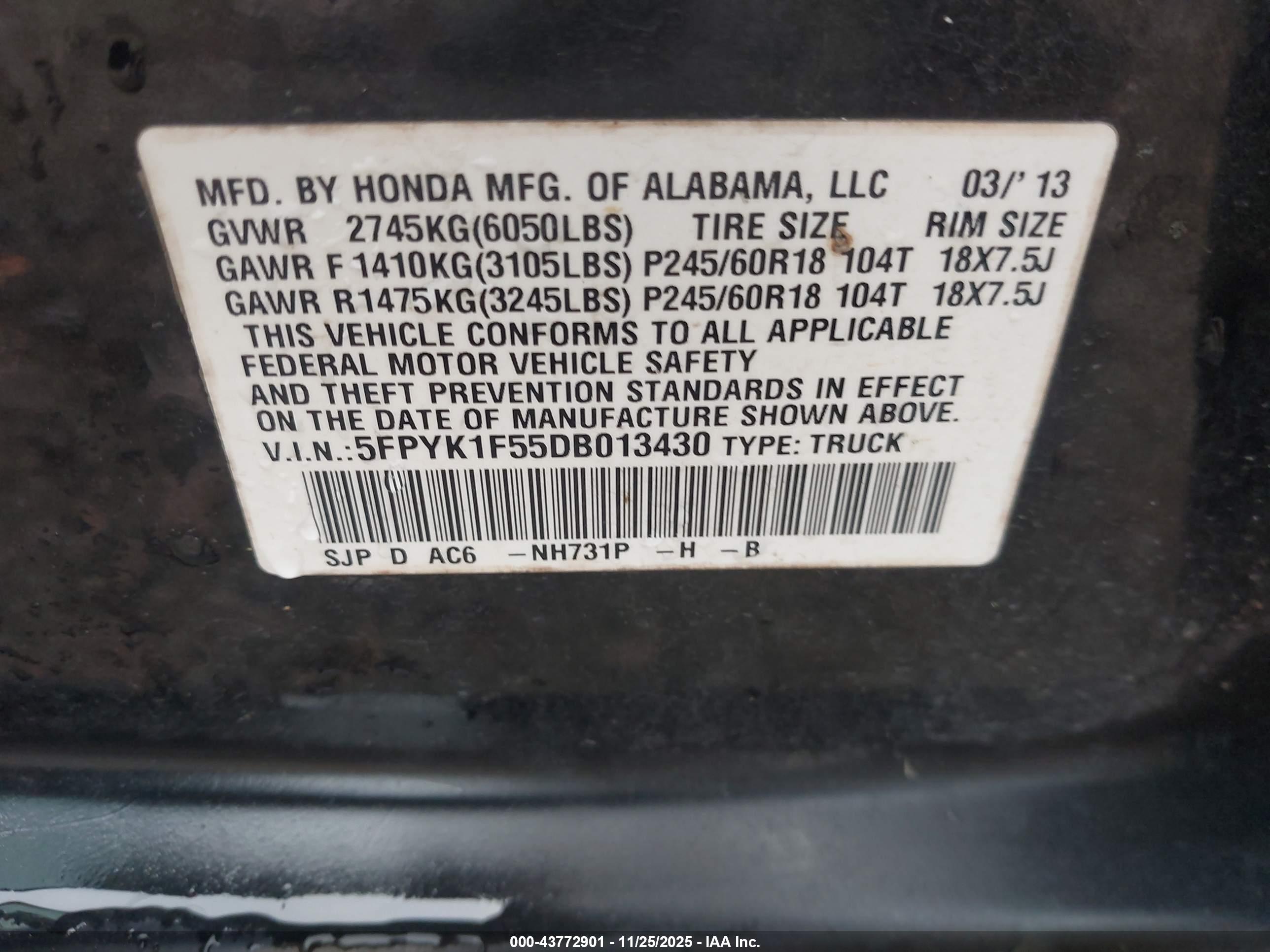 HONDA RIDGELINE image 9