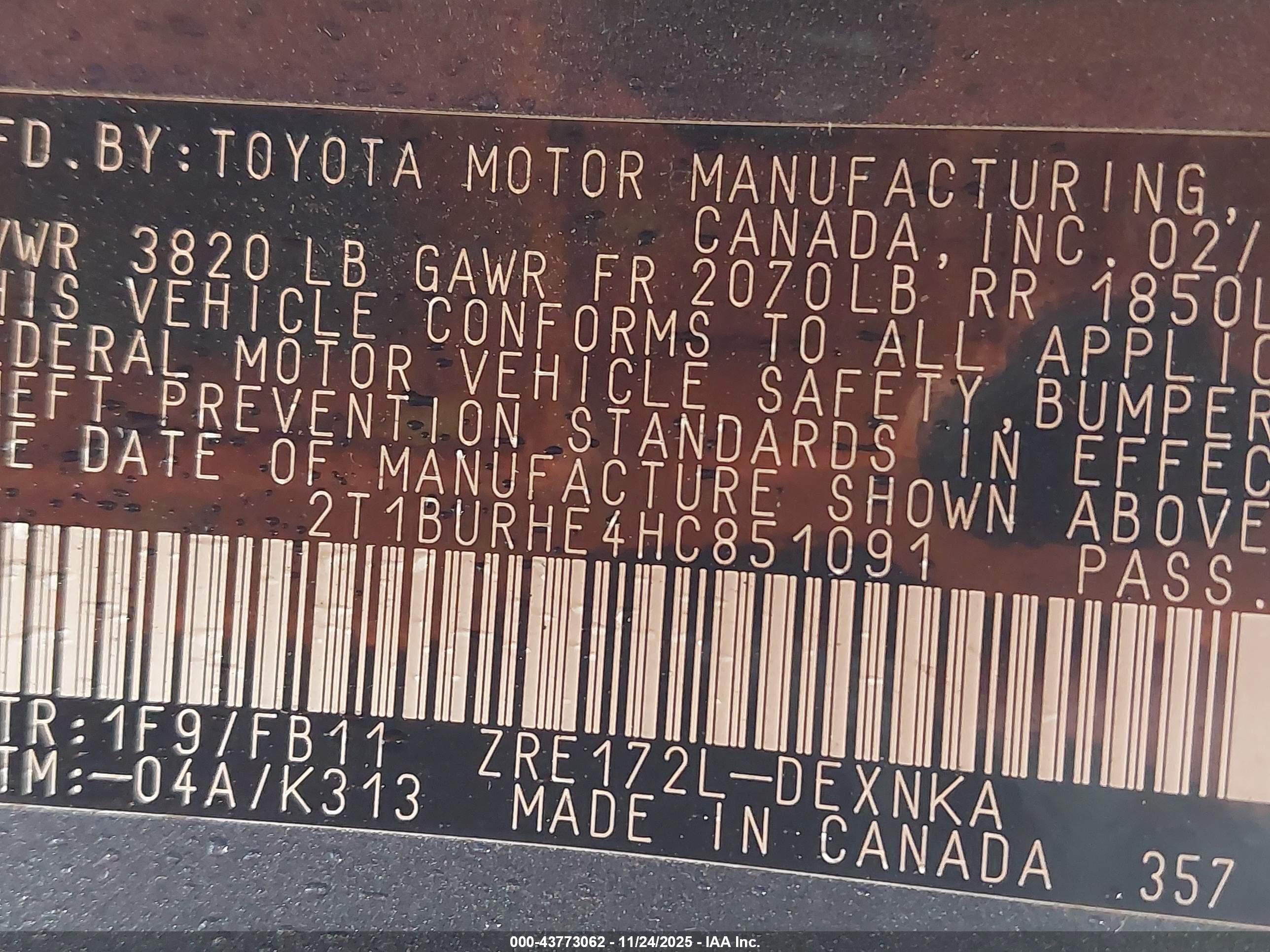 TOYOTA COROLLA image 9