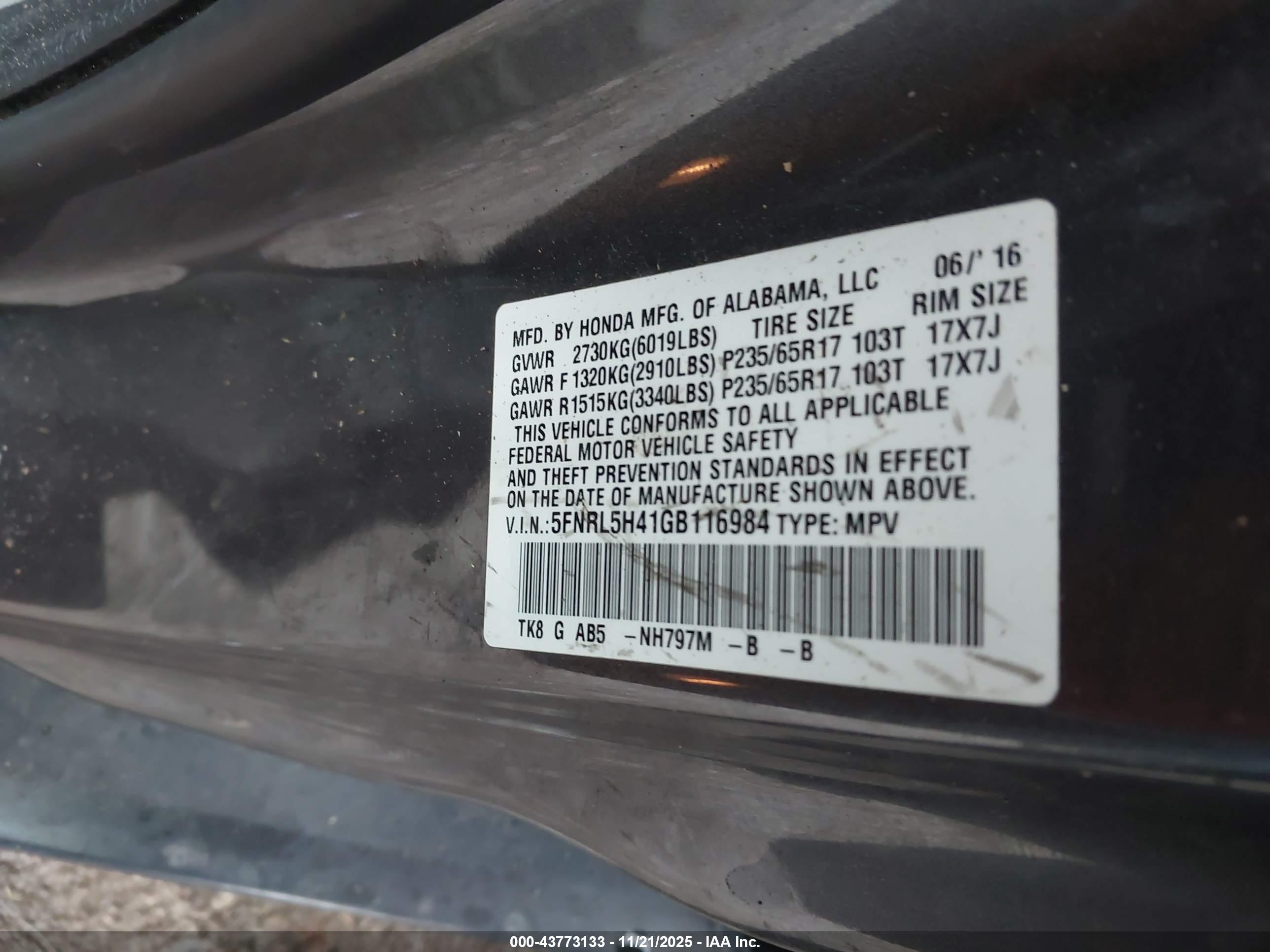 HONDA ODYSSEY image 9