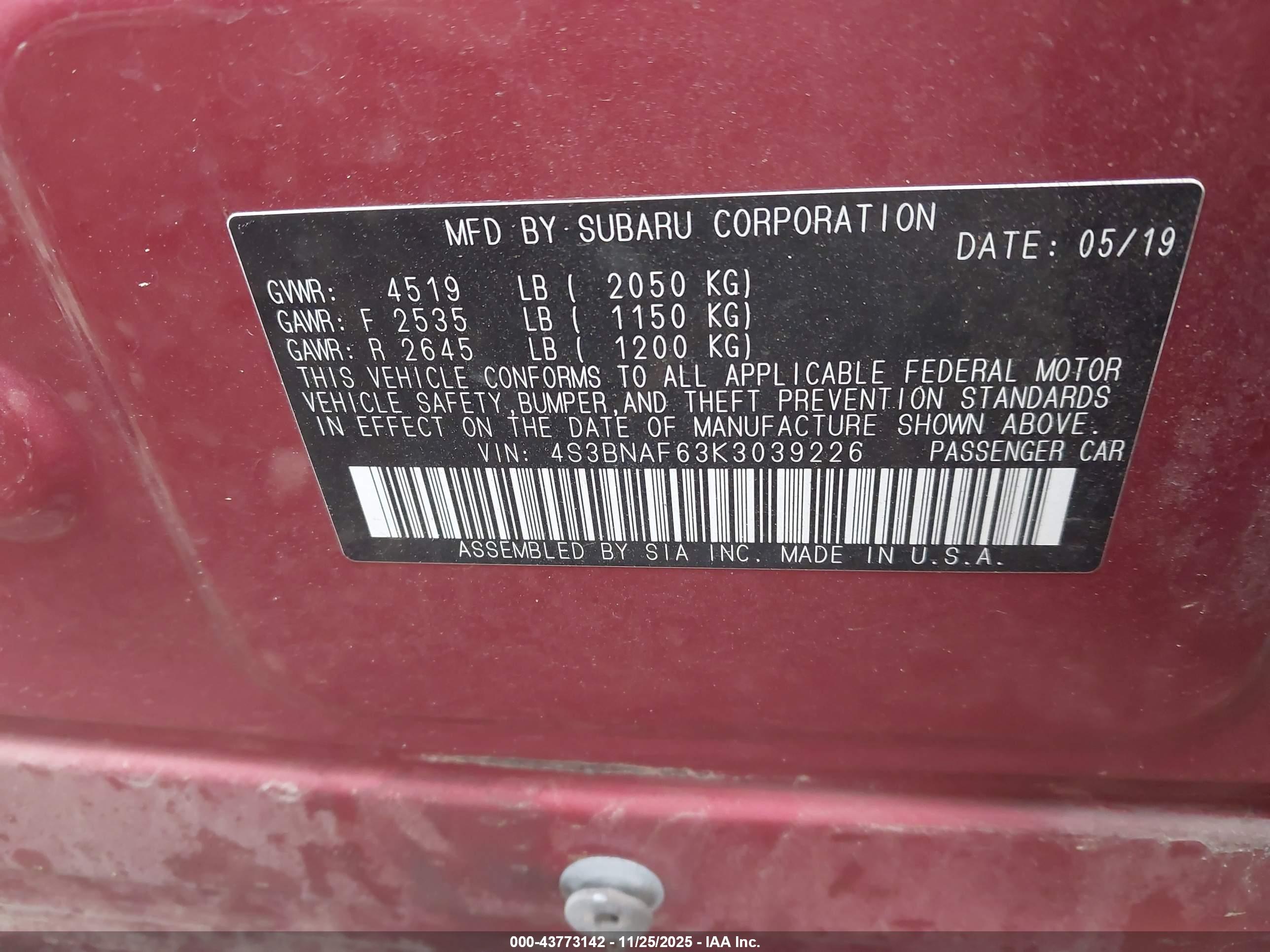 SUBARU LEGACY image 9
