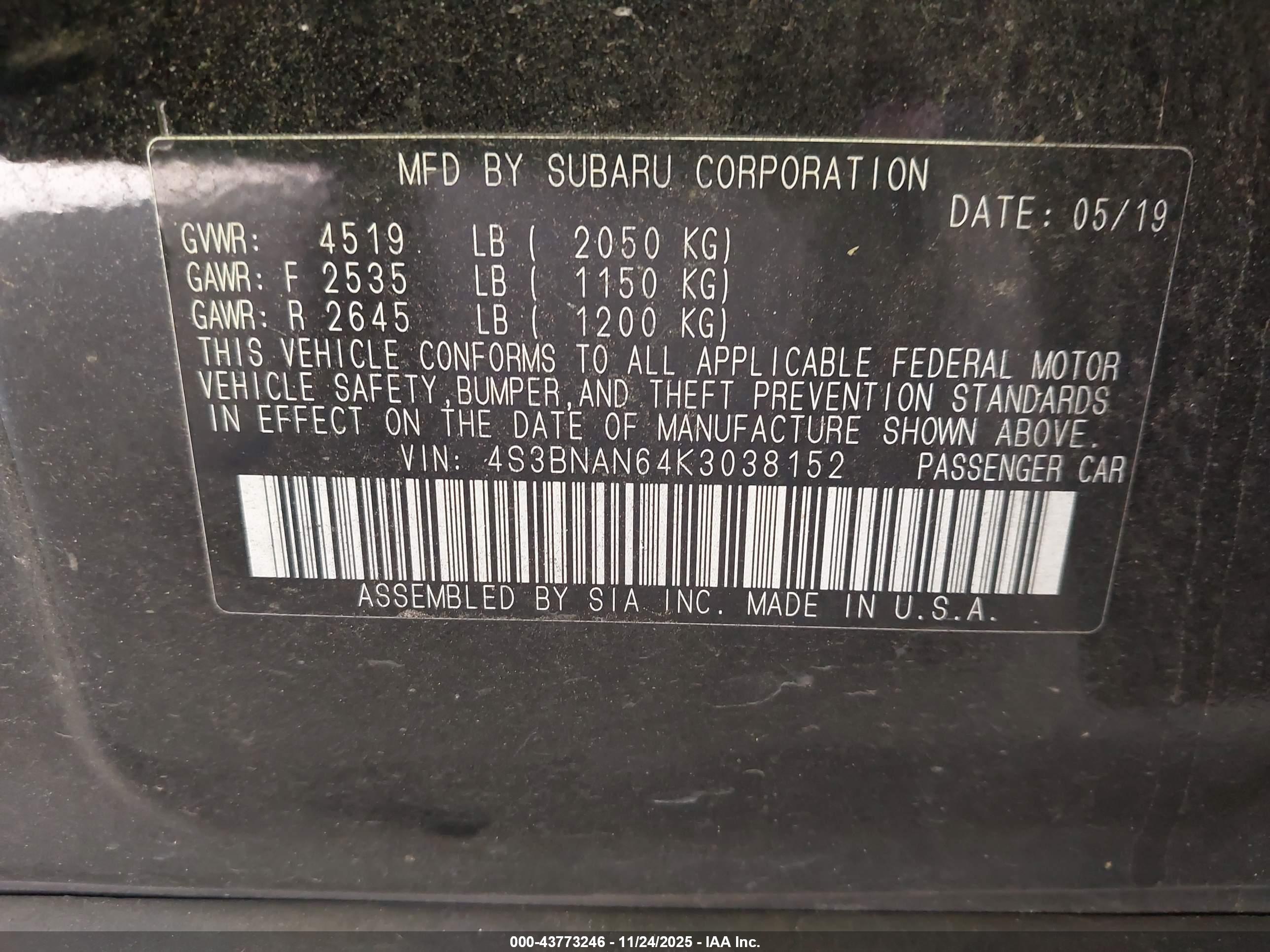 SUBARU LEGACY image 9