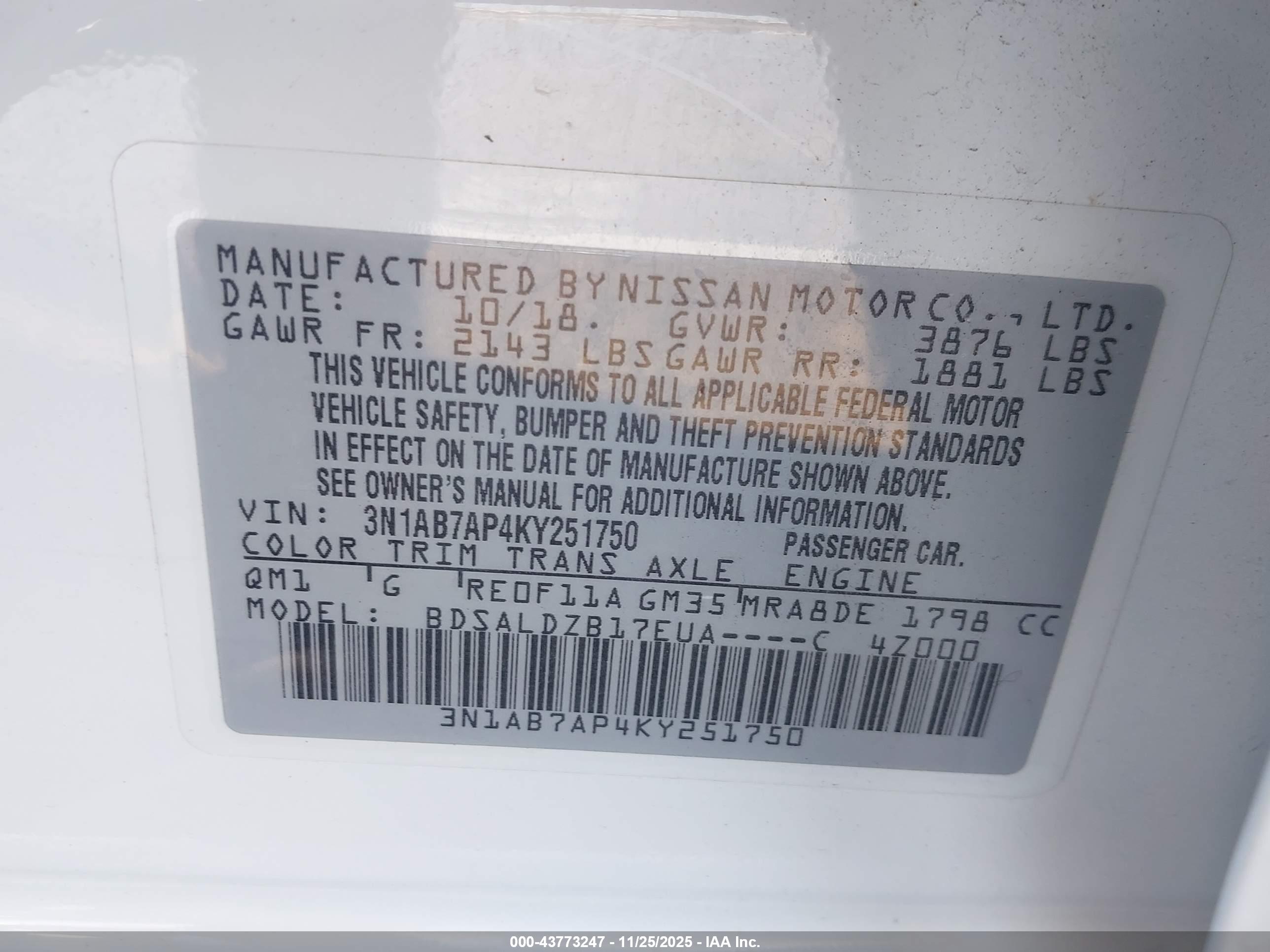 NISSAN SENTRA image 9