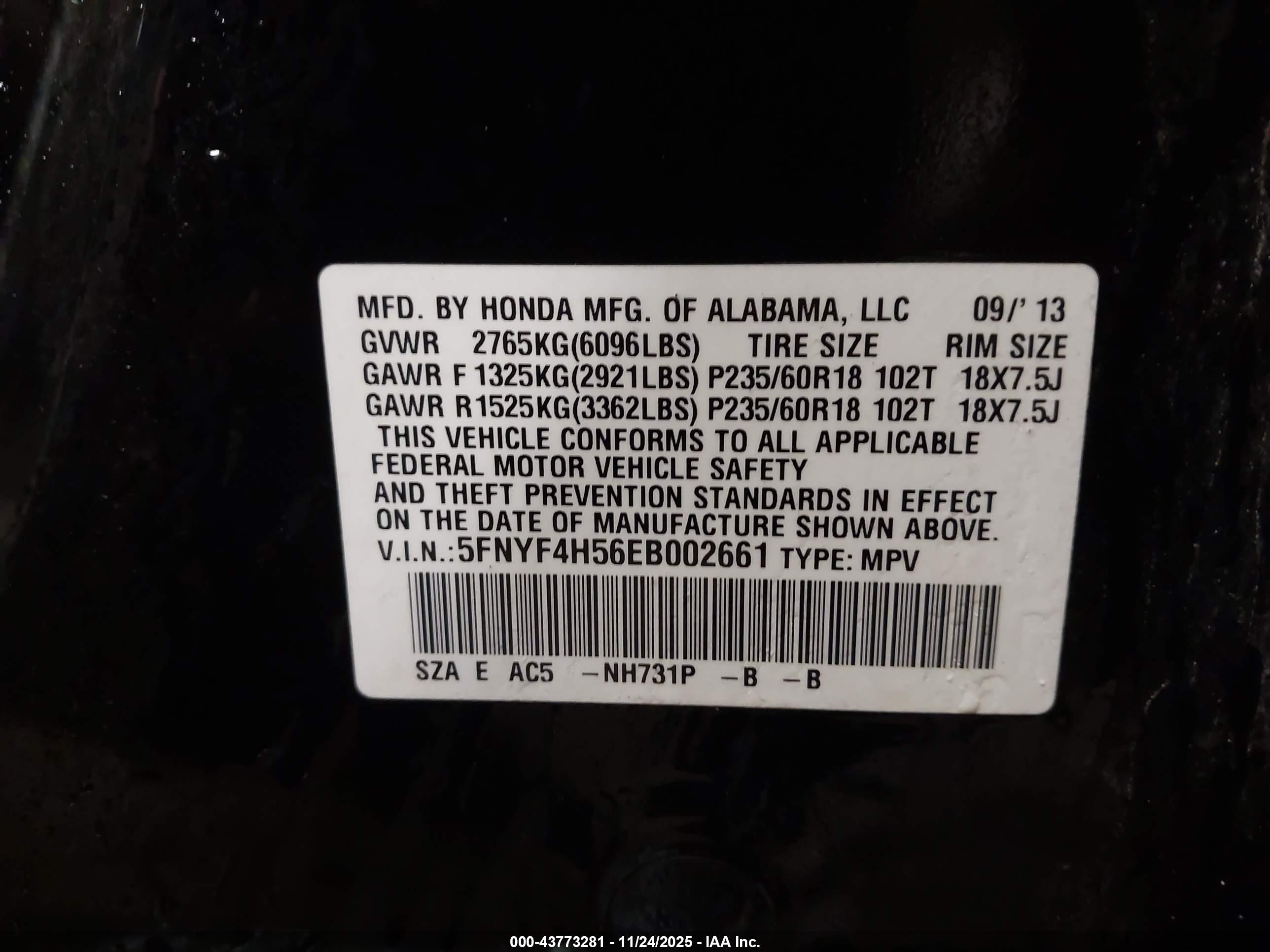 HONDA PILOT image 9
