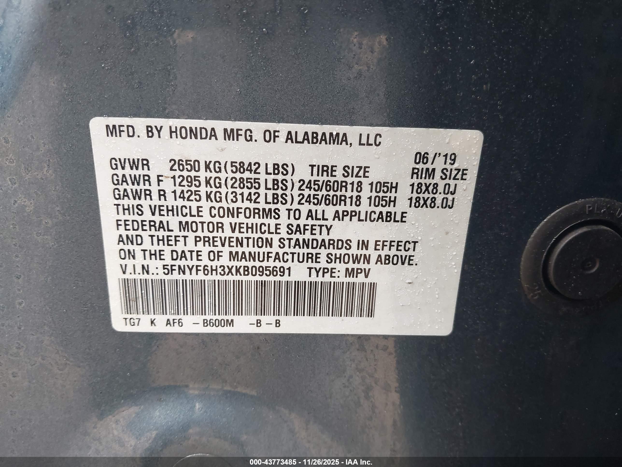 HONDA PILOT image 9