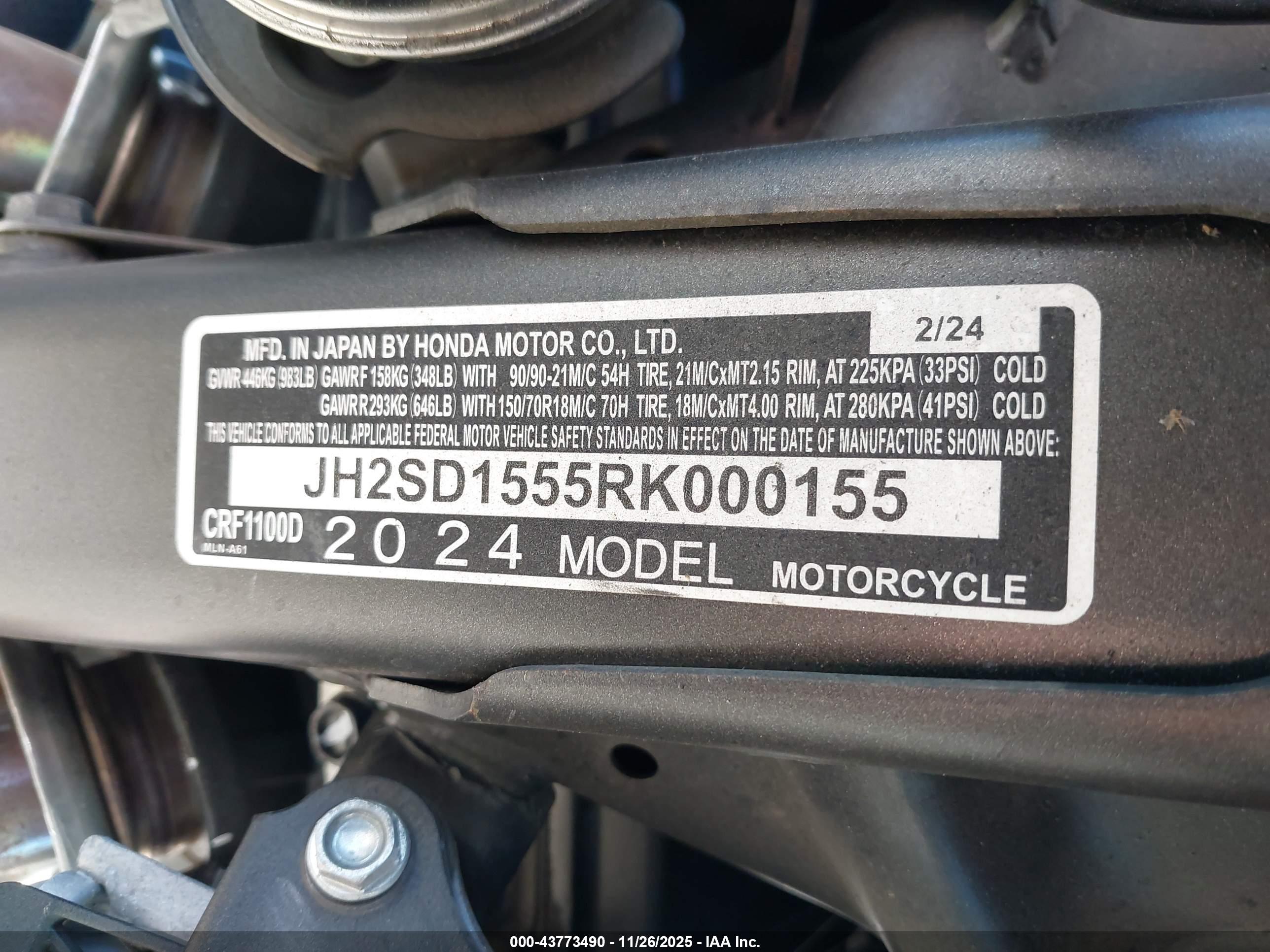 HONDA CRF1000 image 9