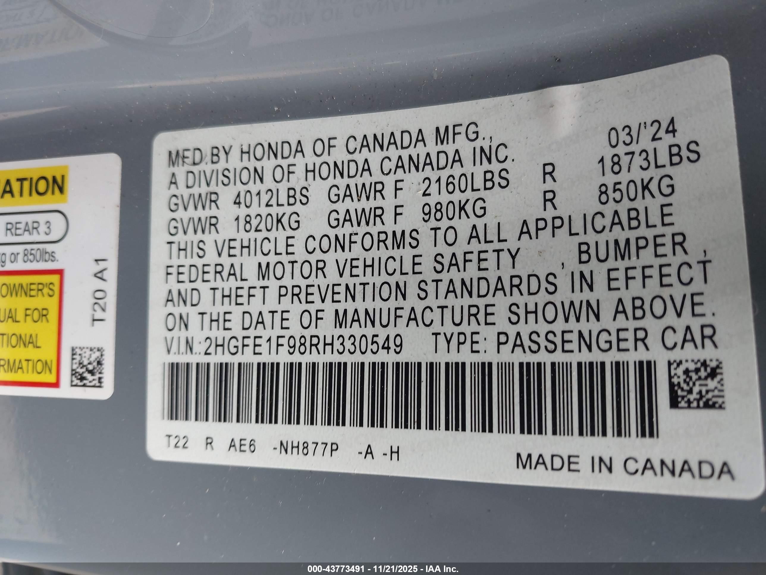 HONDA CIVIC image 9