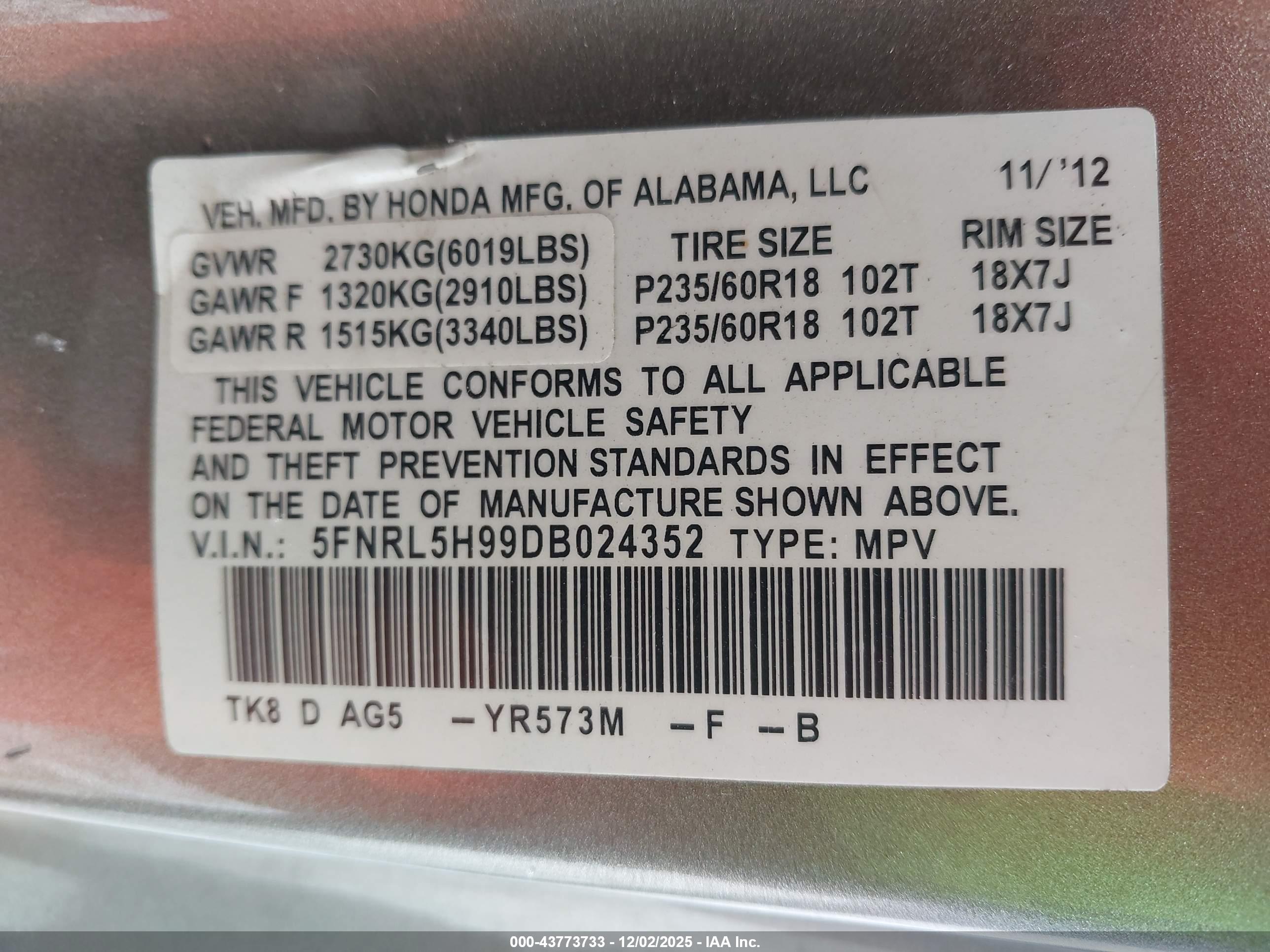 HONDA ODYSSEY image 9