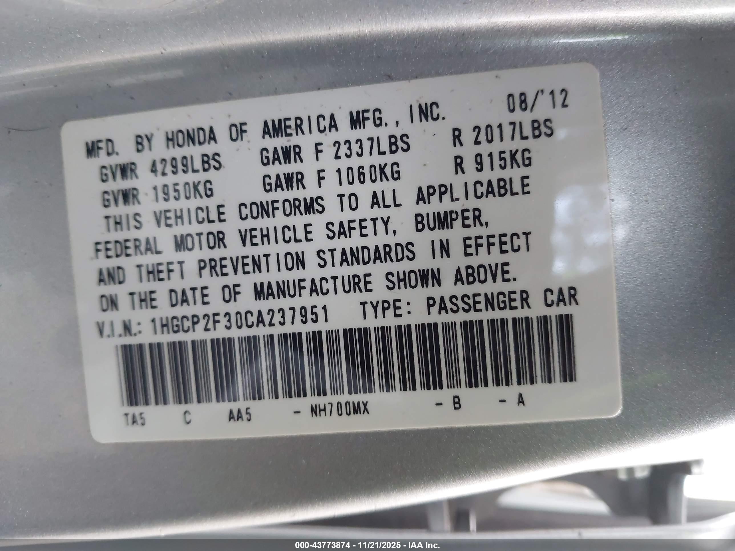 HONDA ACCORD image 9