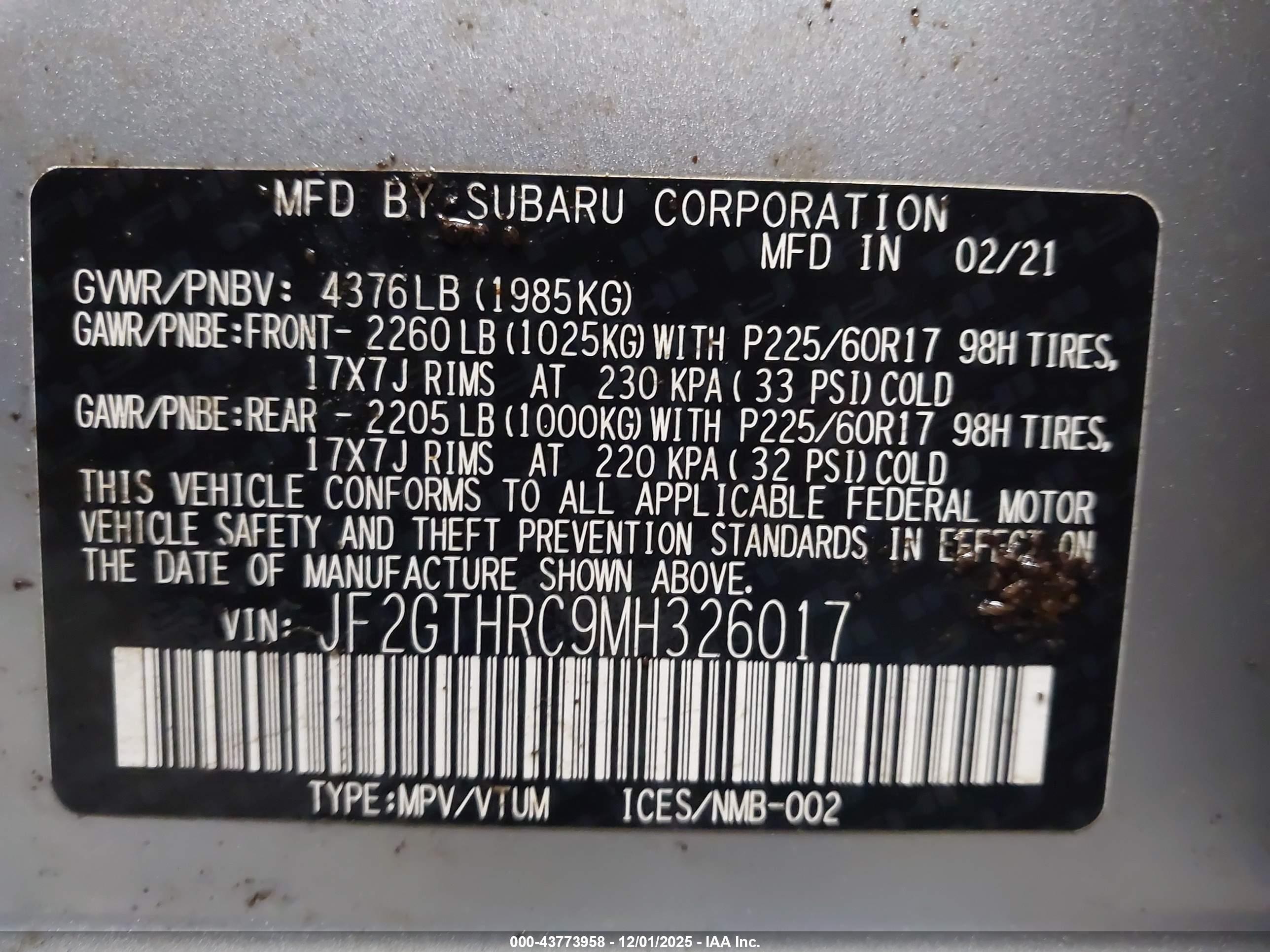 SUBARU CROSSTREK image 9