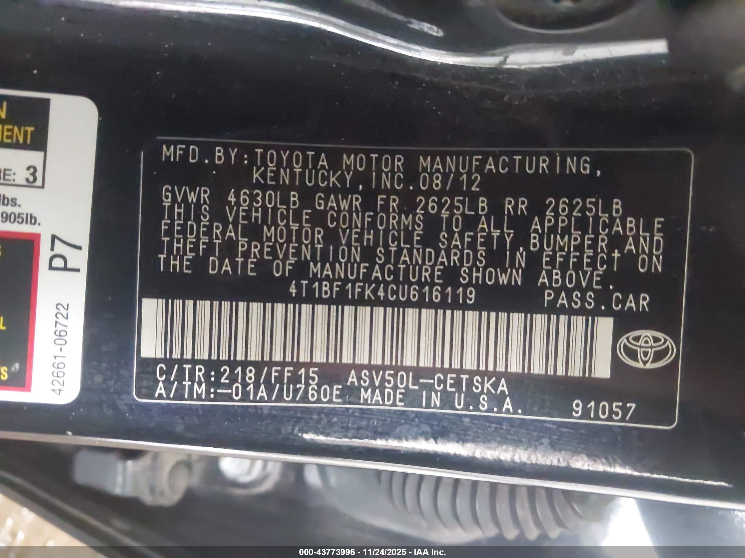 TOYOTA CAMRY image 9