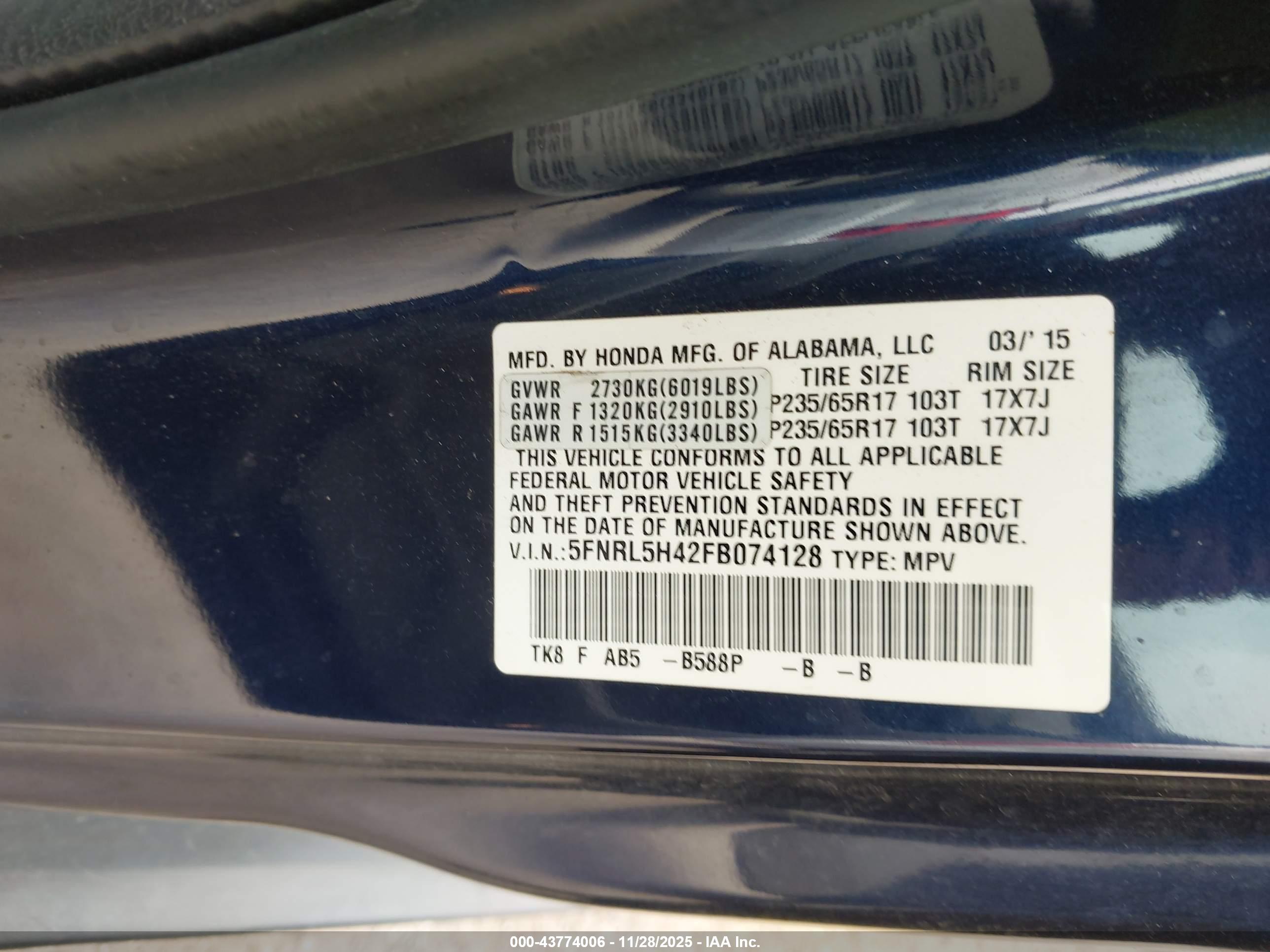 HONDA ODYSSEY image 9