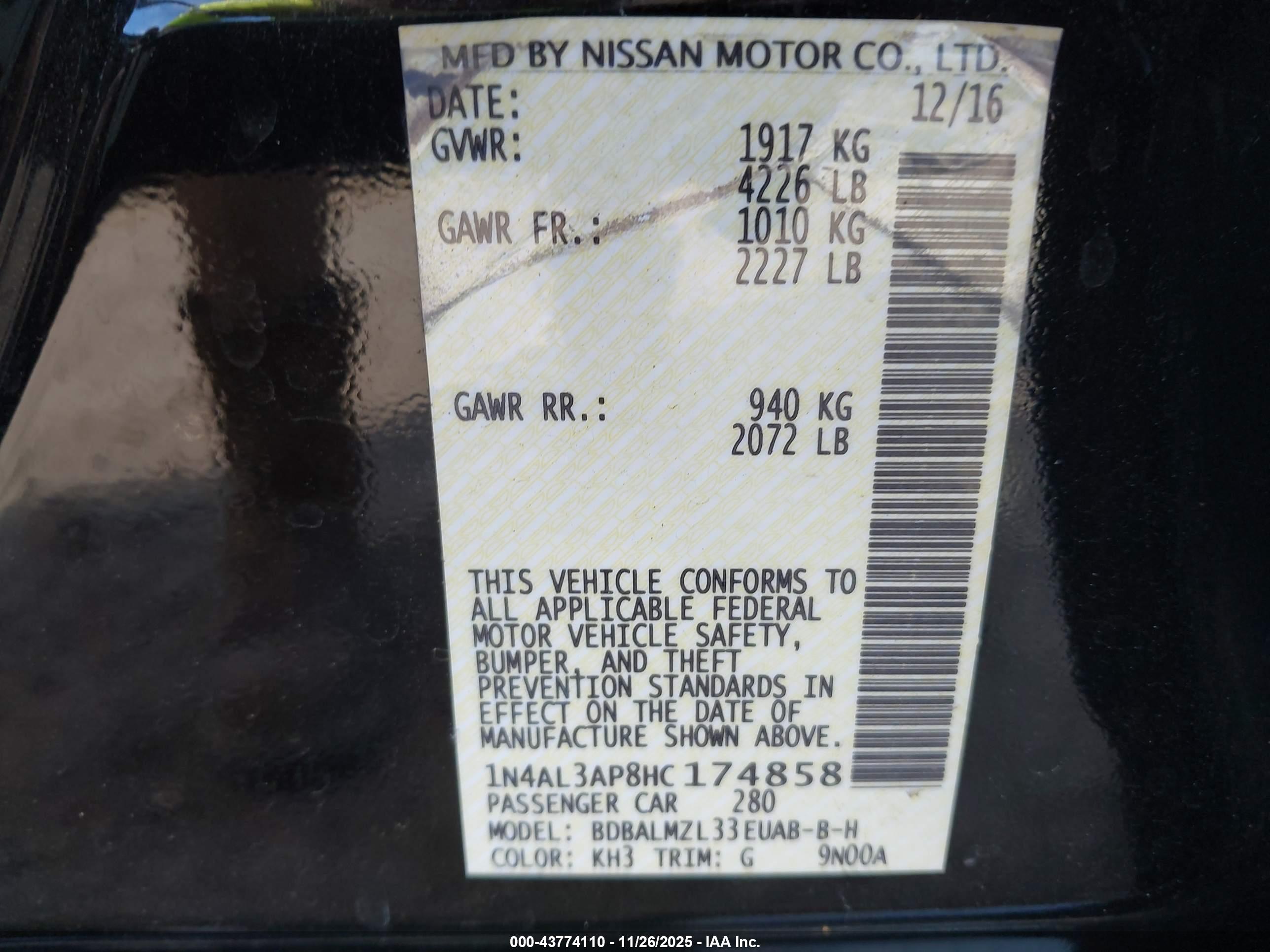 NISSAN ALTIMA image 9