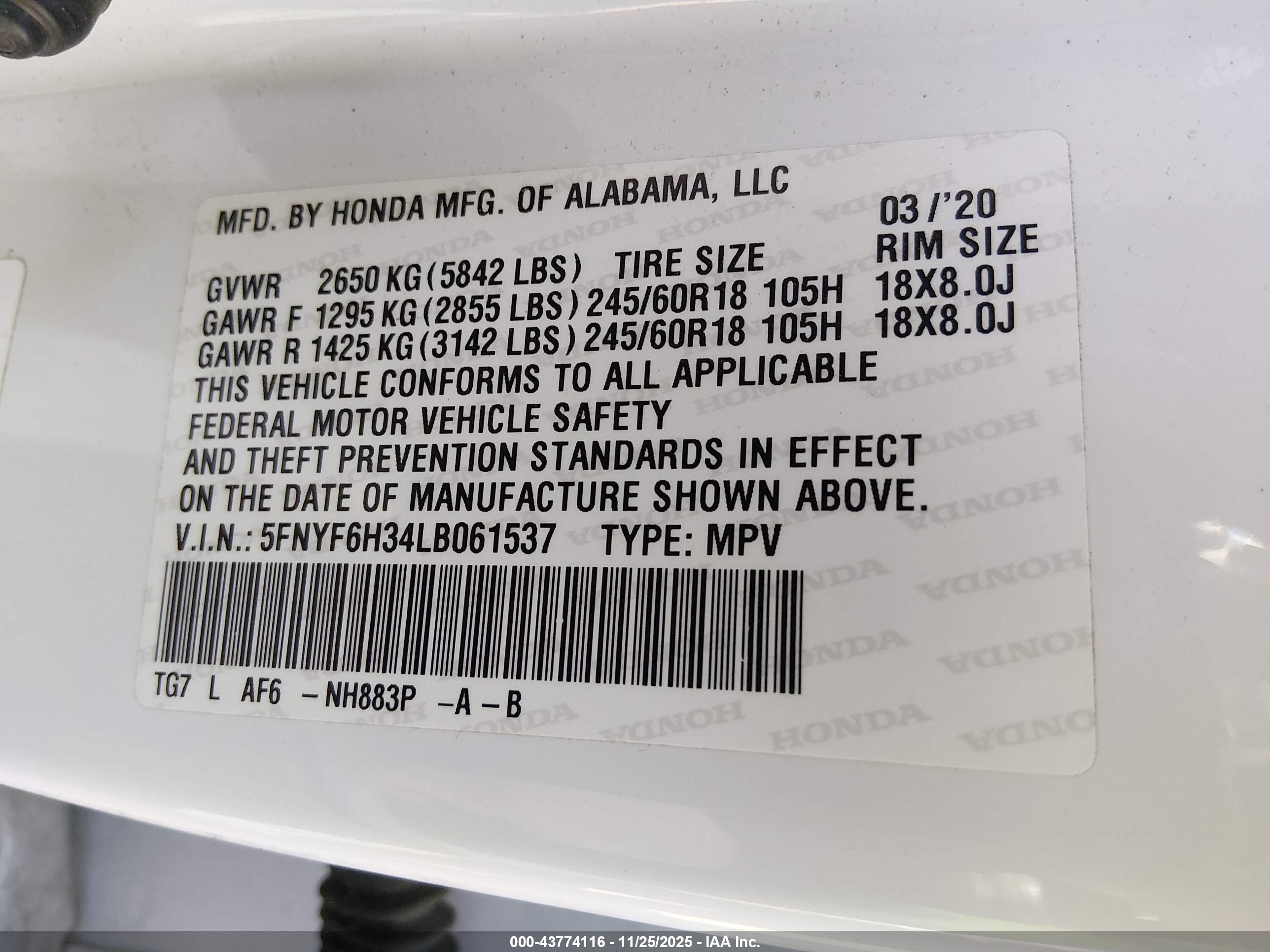 HONDA PILOT image 9