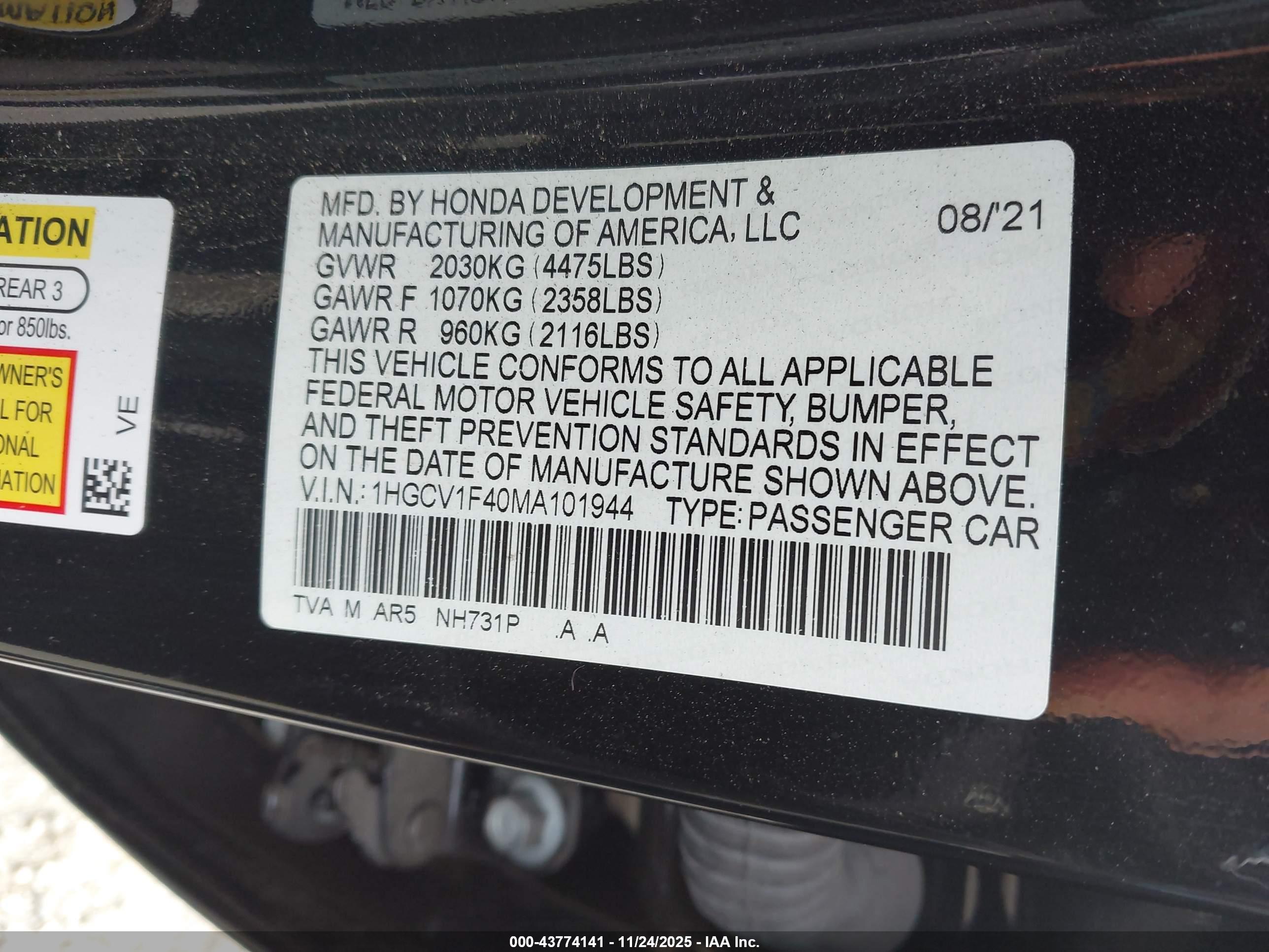 HONDA ACCORD image 9