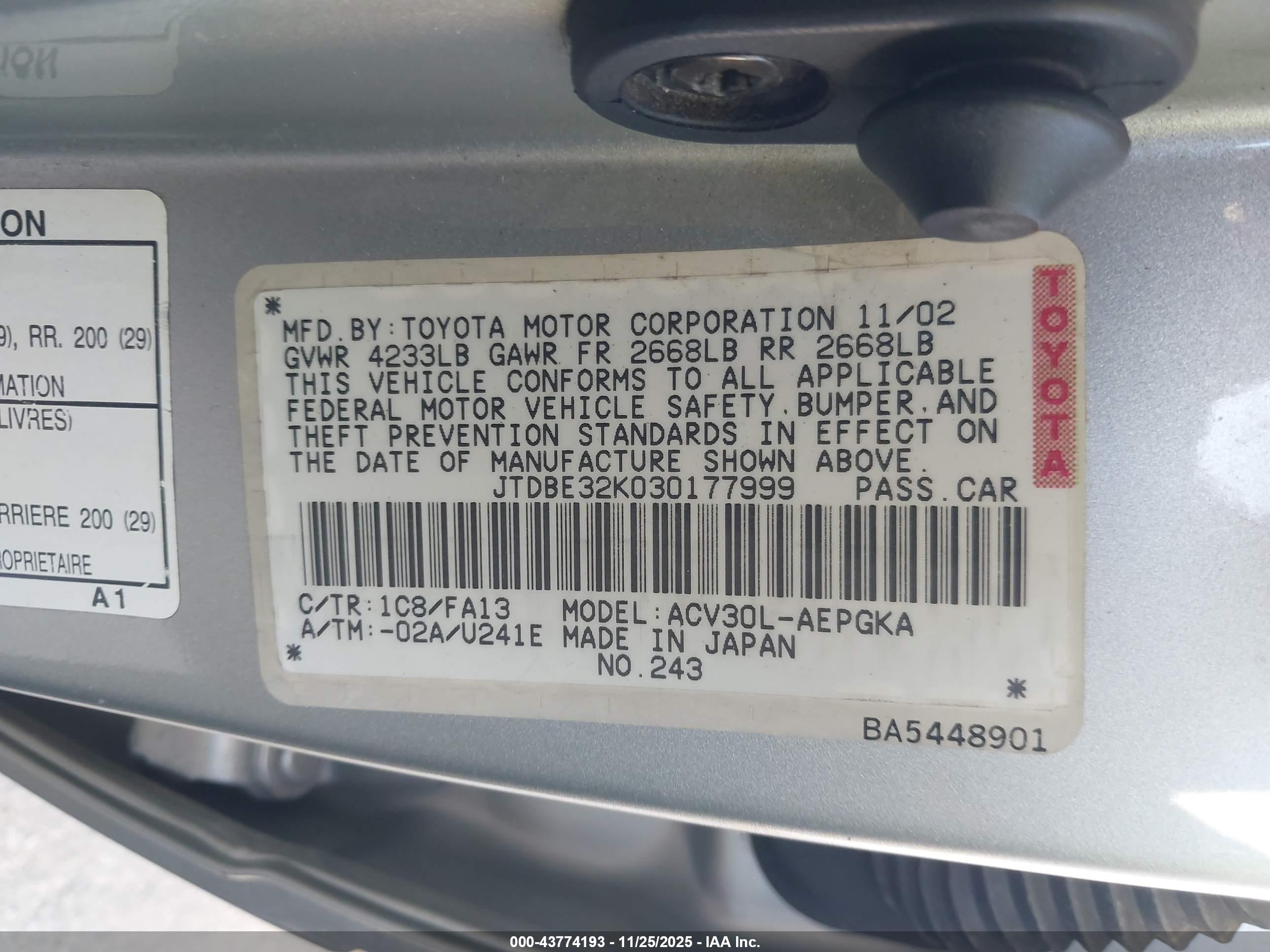 TOYOTA CAMRY image 9
