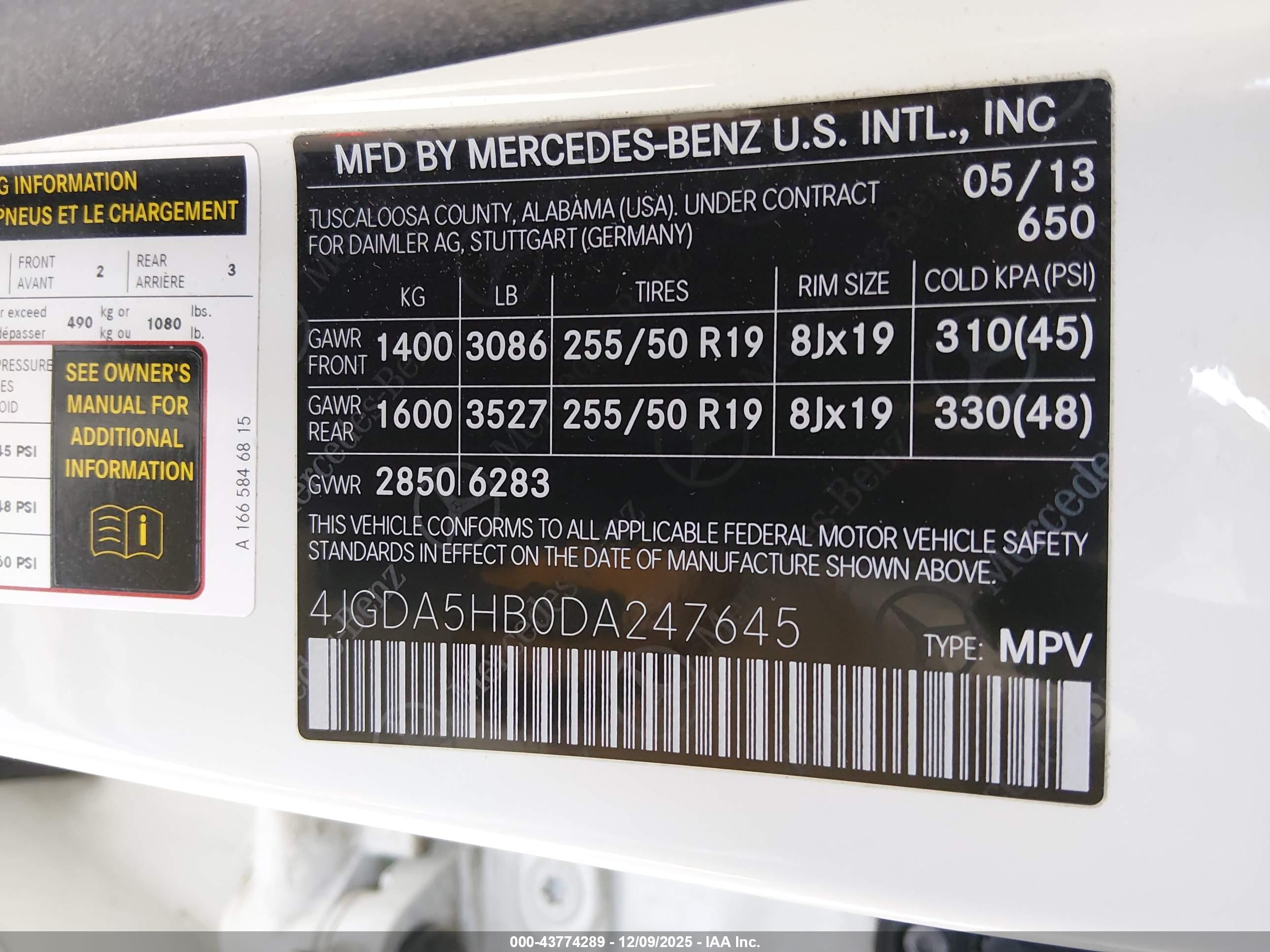 MERCEDES-BENZ ML image 9