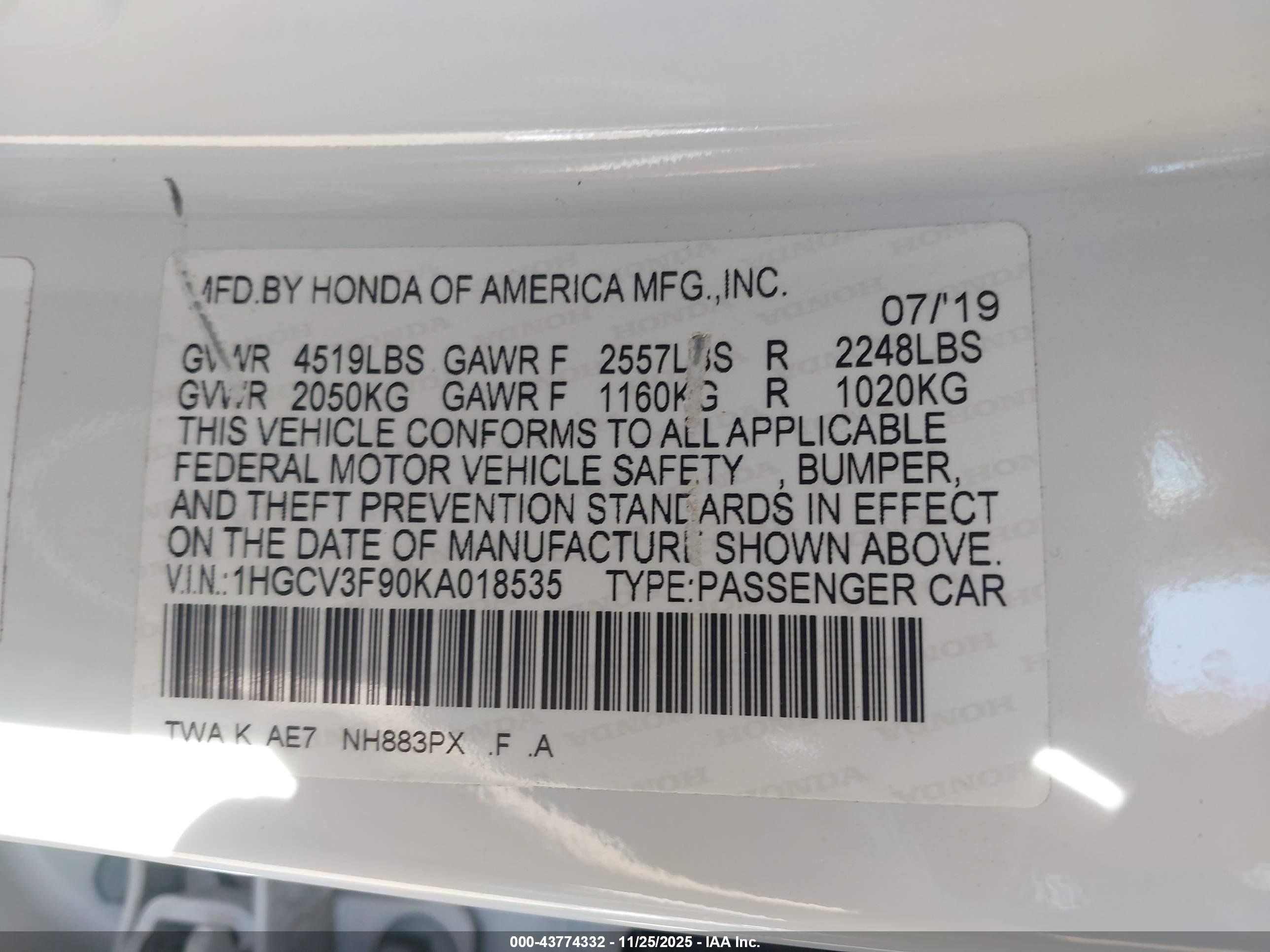 HONDA ACCORD image 9