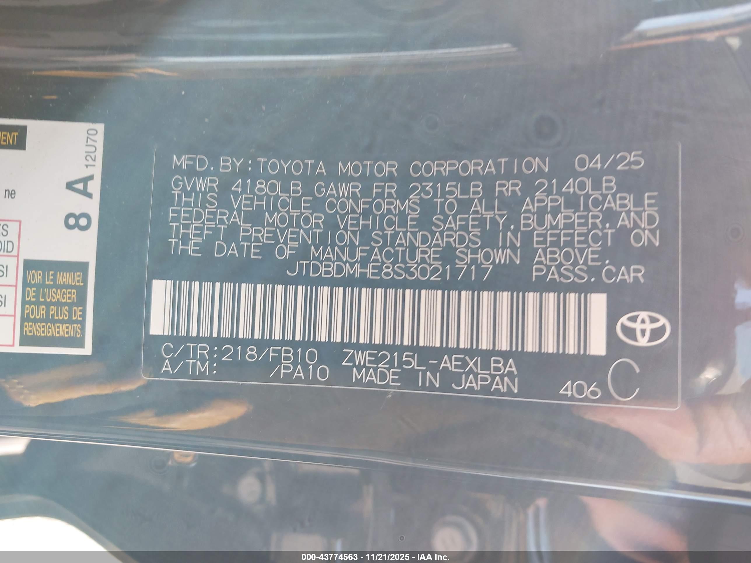 TOYOTA COROLLA image 9