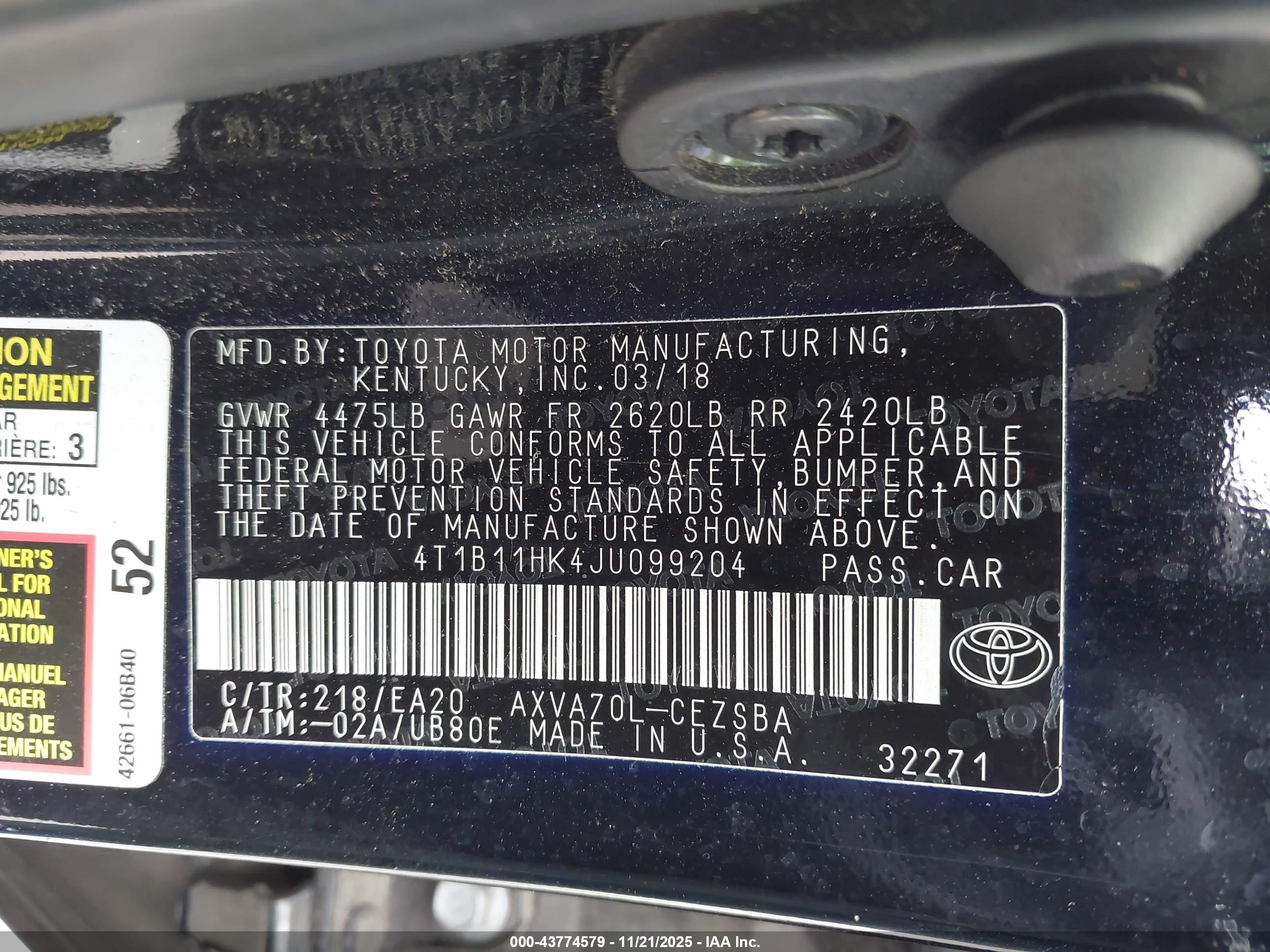 TOYOTA CAMRY image 9