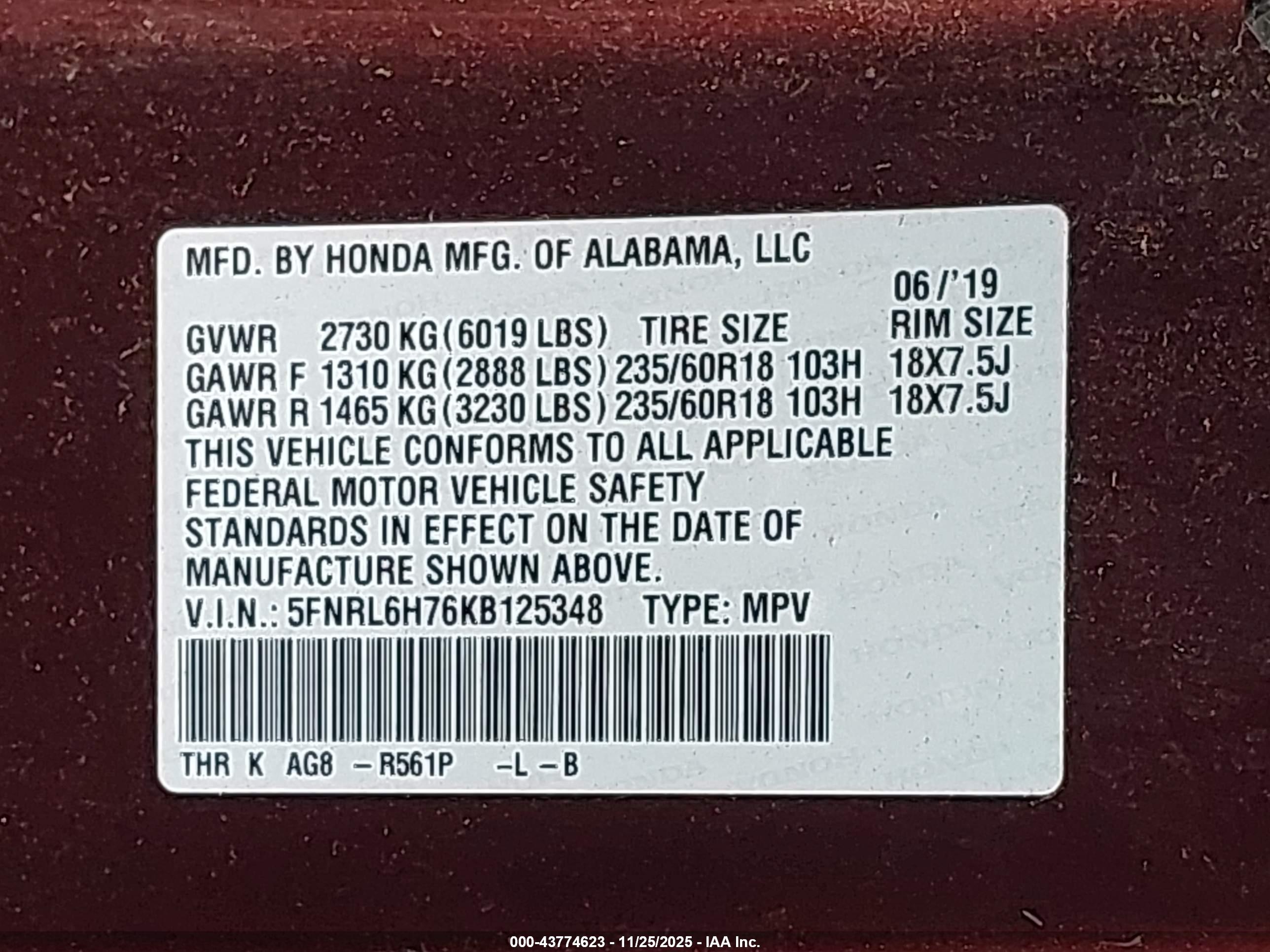 HONDA ODYSSEY image 9