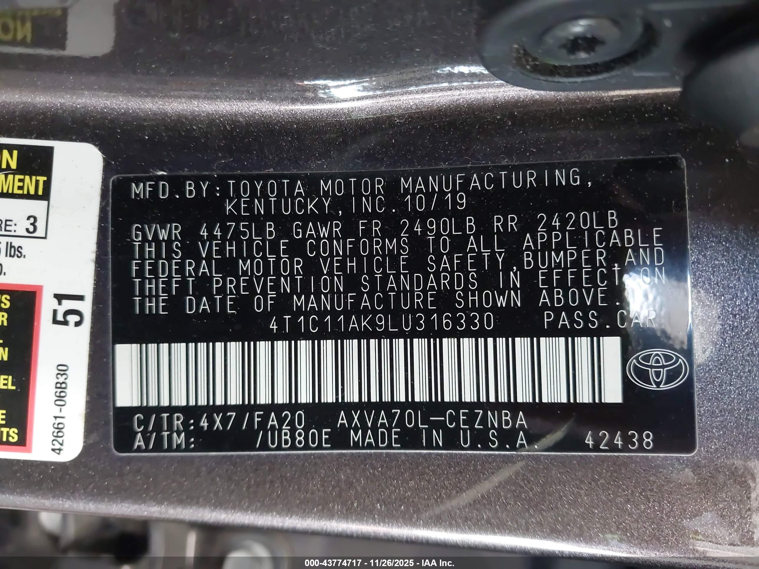 TOYOTA CAMRY image 9