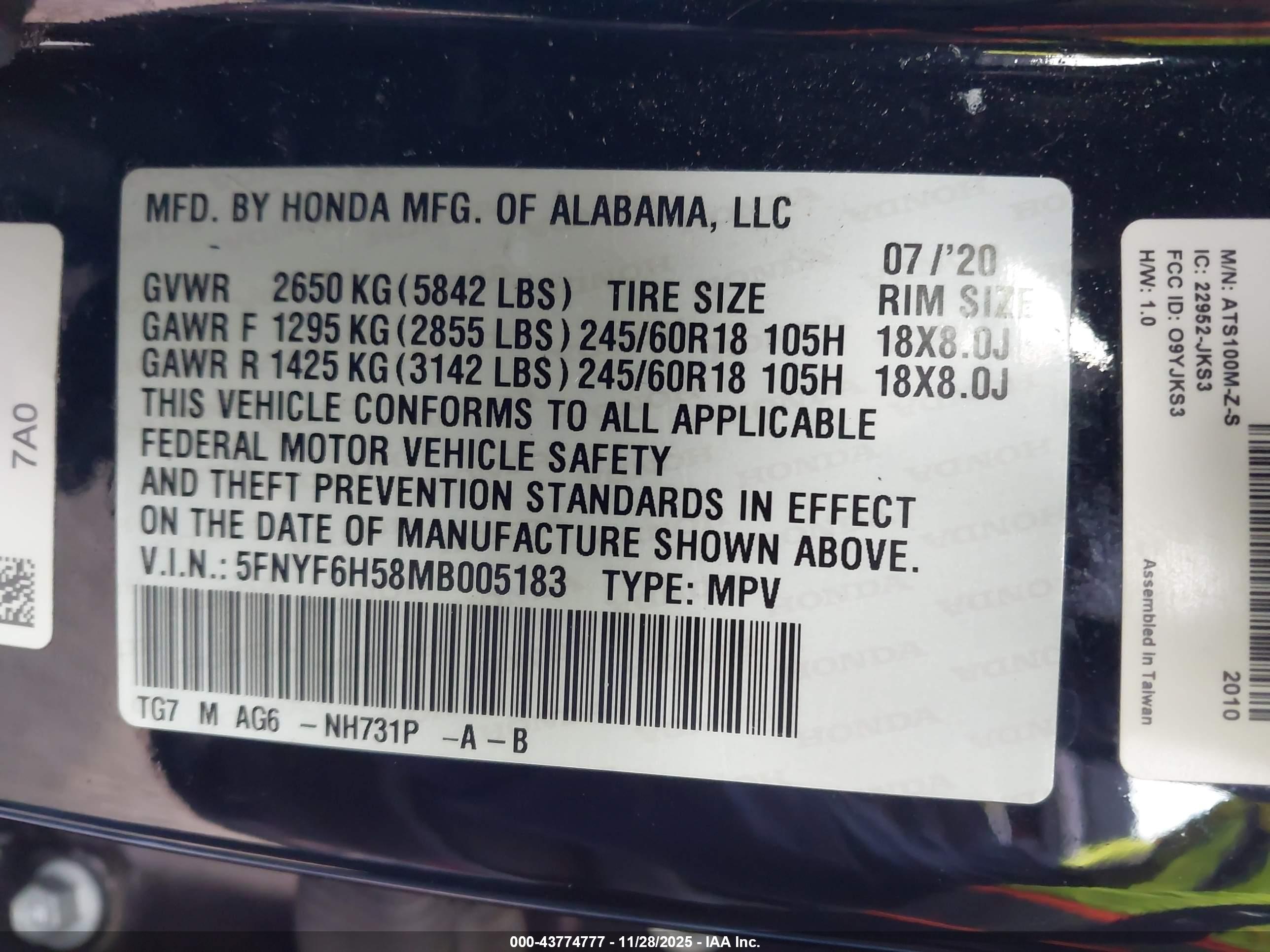 HONDA PILOT image 9
