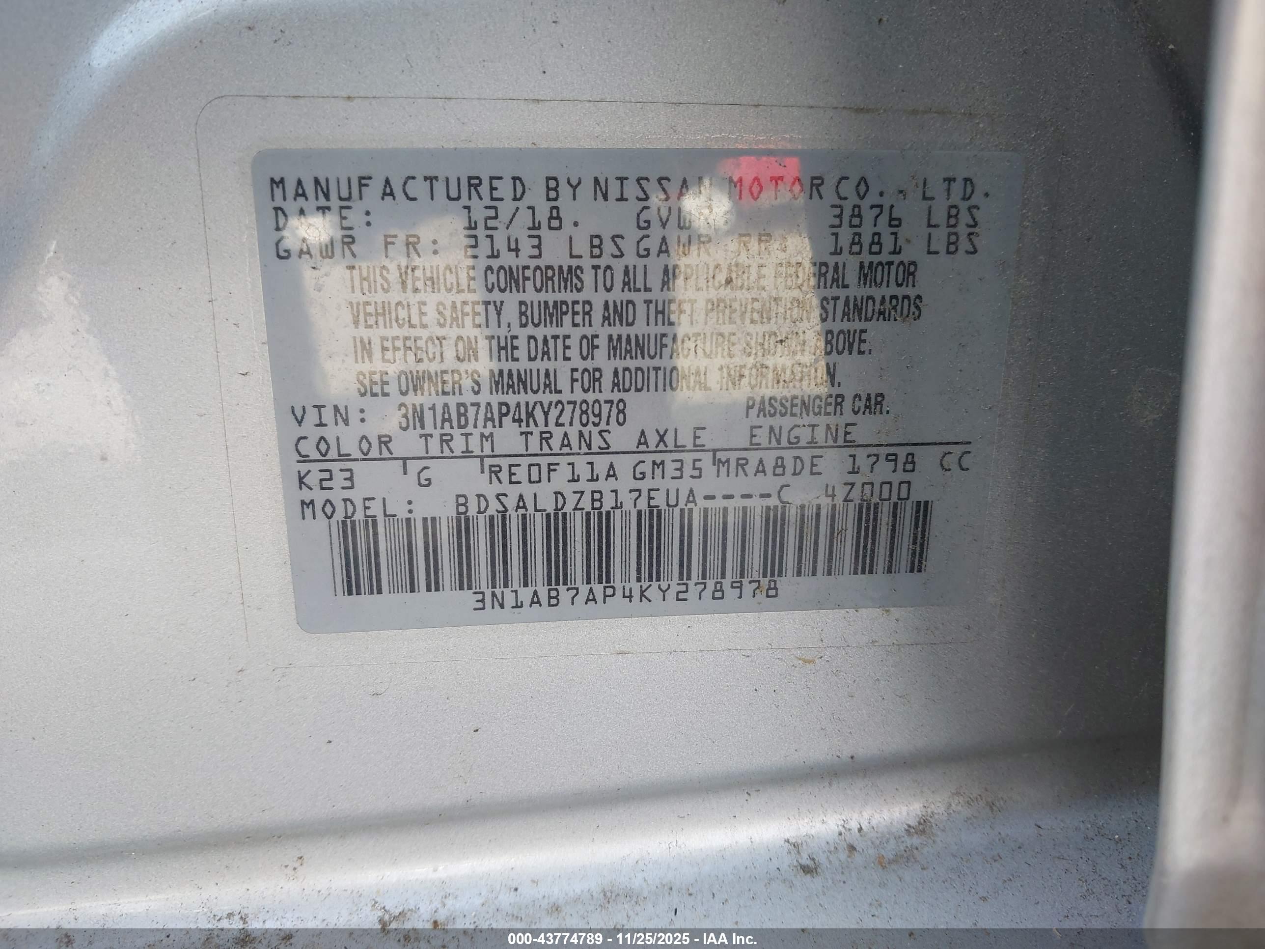NISSAN SENTRA image 9