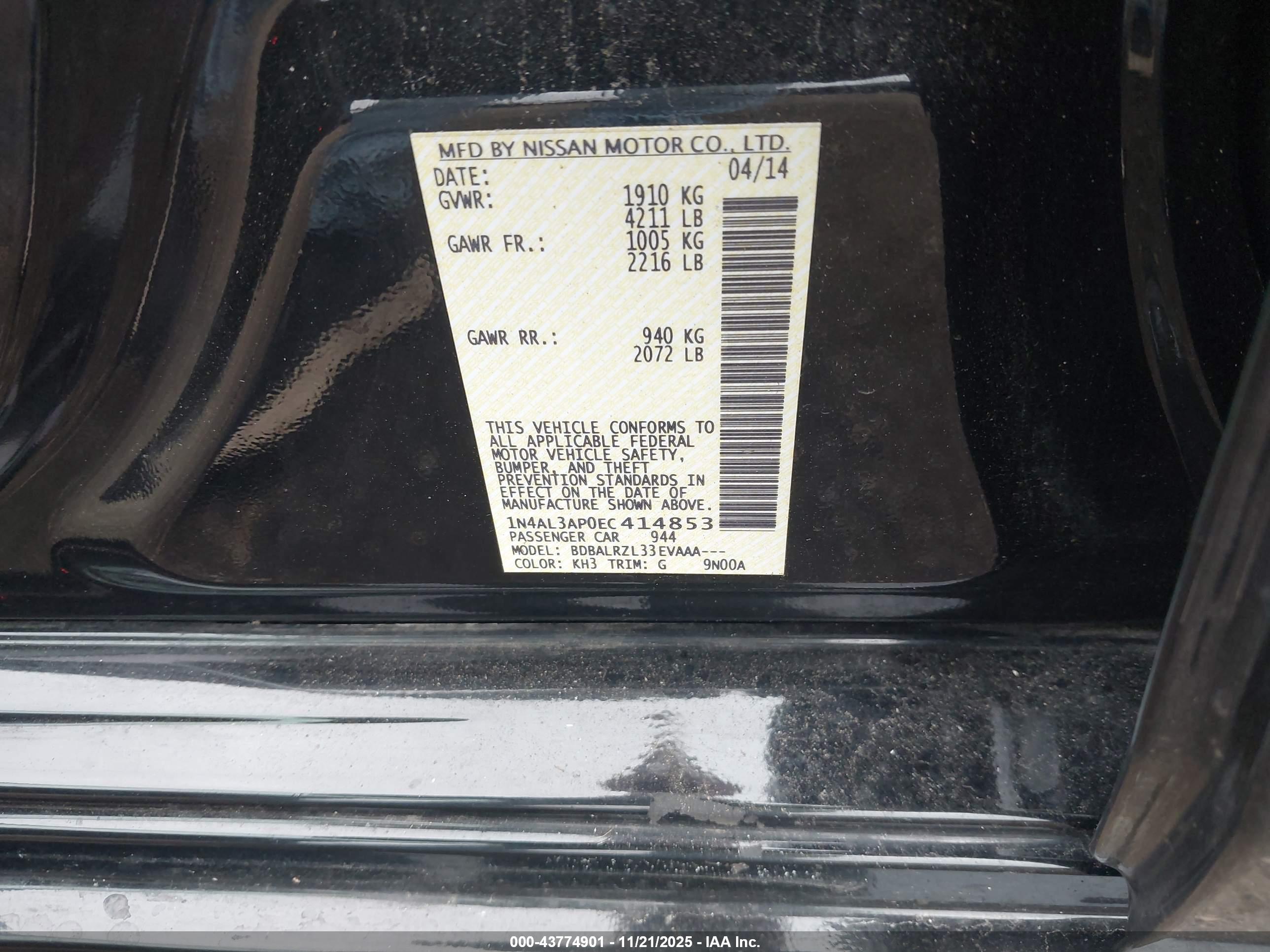 NISSAN ALTIMA image 9
