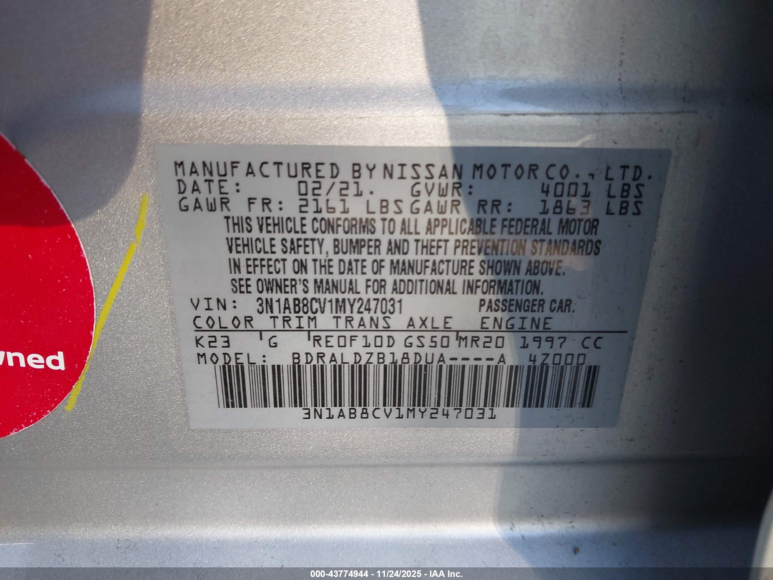 NISSAN SENTRA image 9