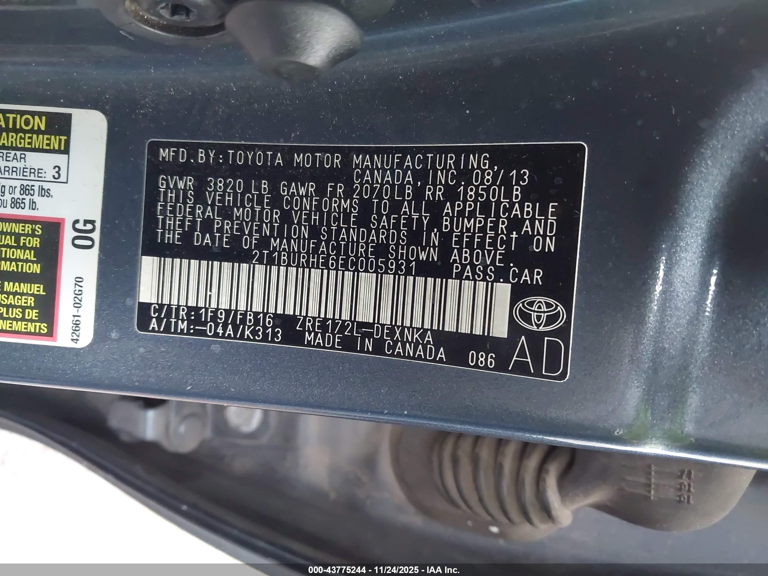 TOYOTA COROLLA image 9